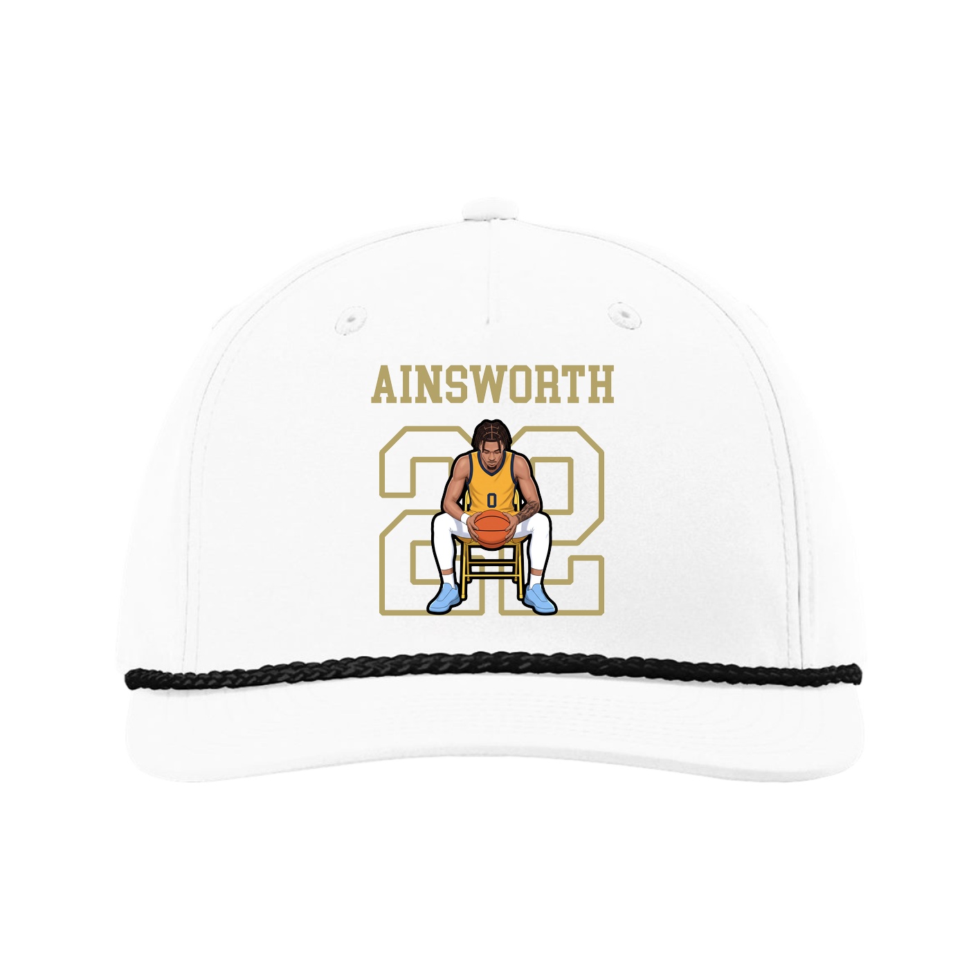 Five-Panel Classic Rope Cap — Shirsey in White