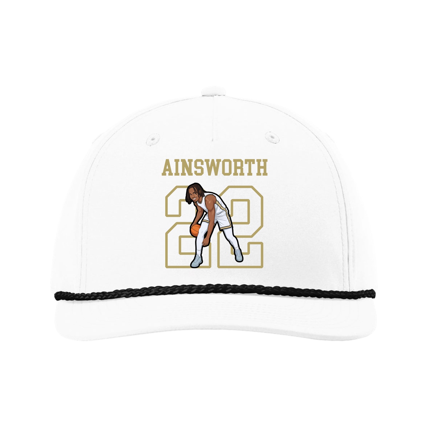 Five-Panel Classic Rope Cap — Shirsey in White