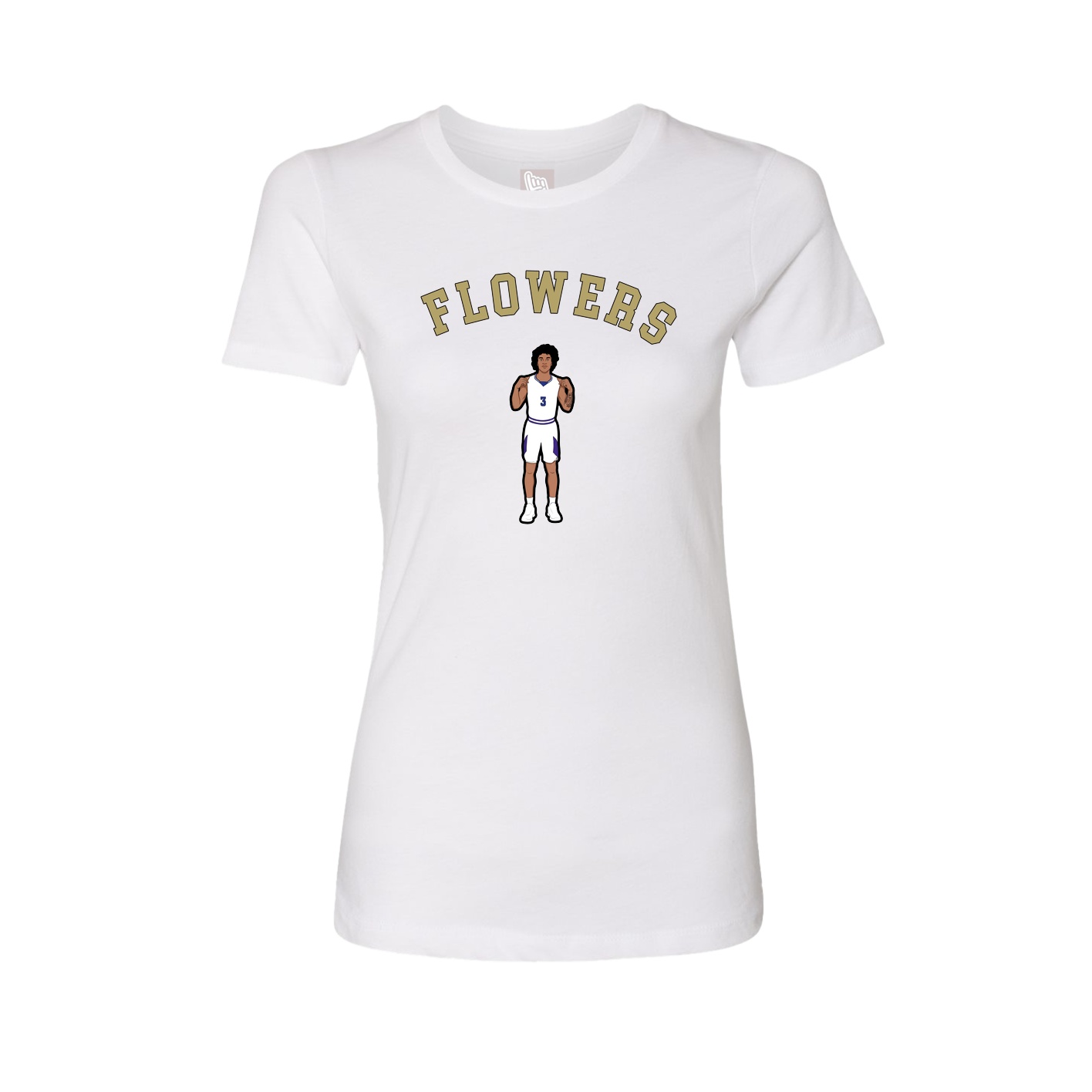 Fitted Women's Tee — Shirsey Arch in White