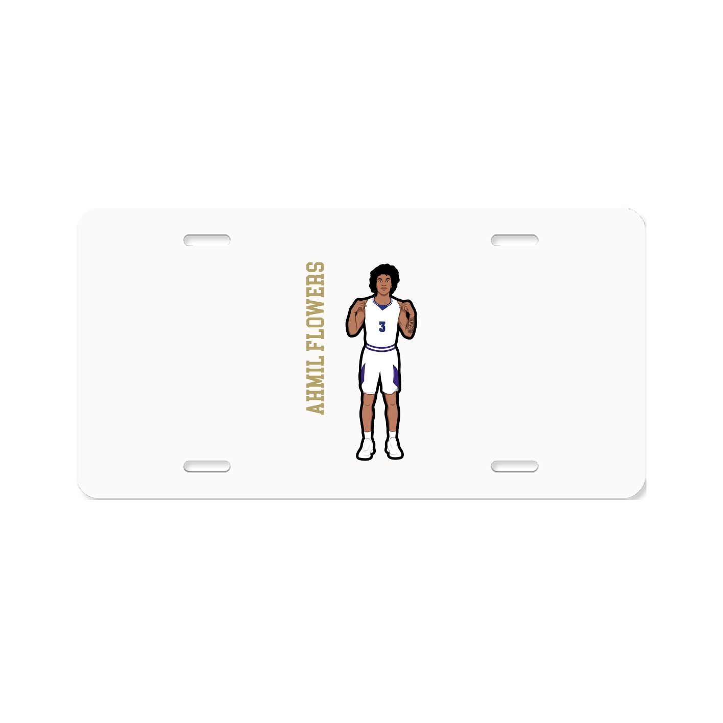 License Plate — Name Vertical in Classic