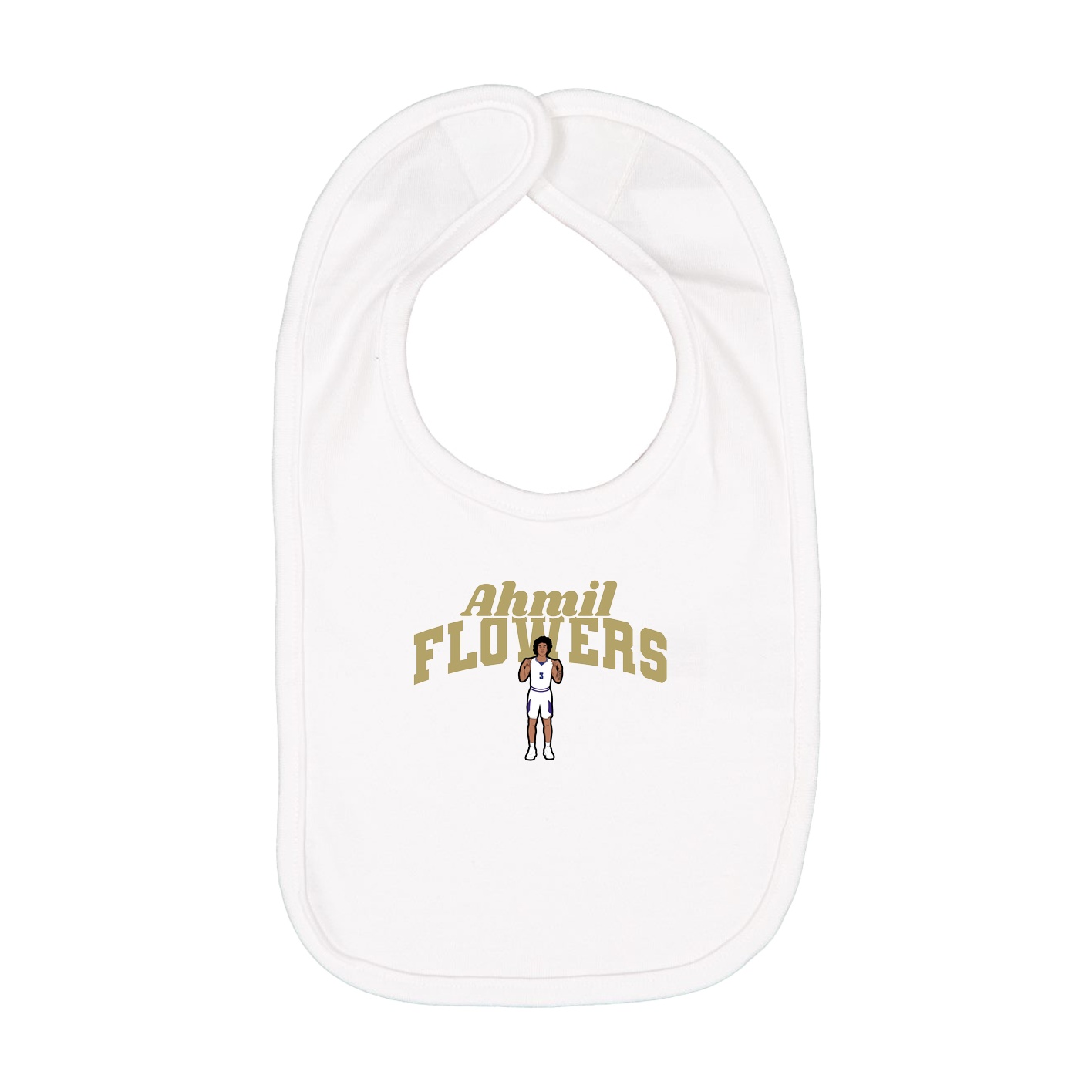 Infant Bib — Signature Arch in White