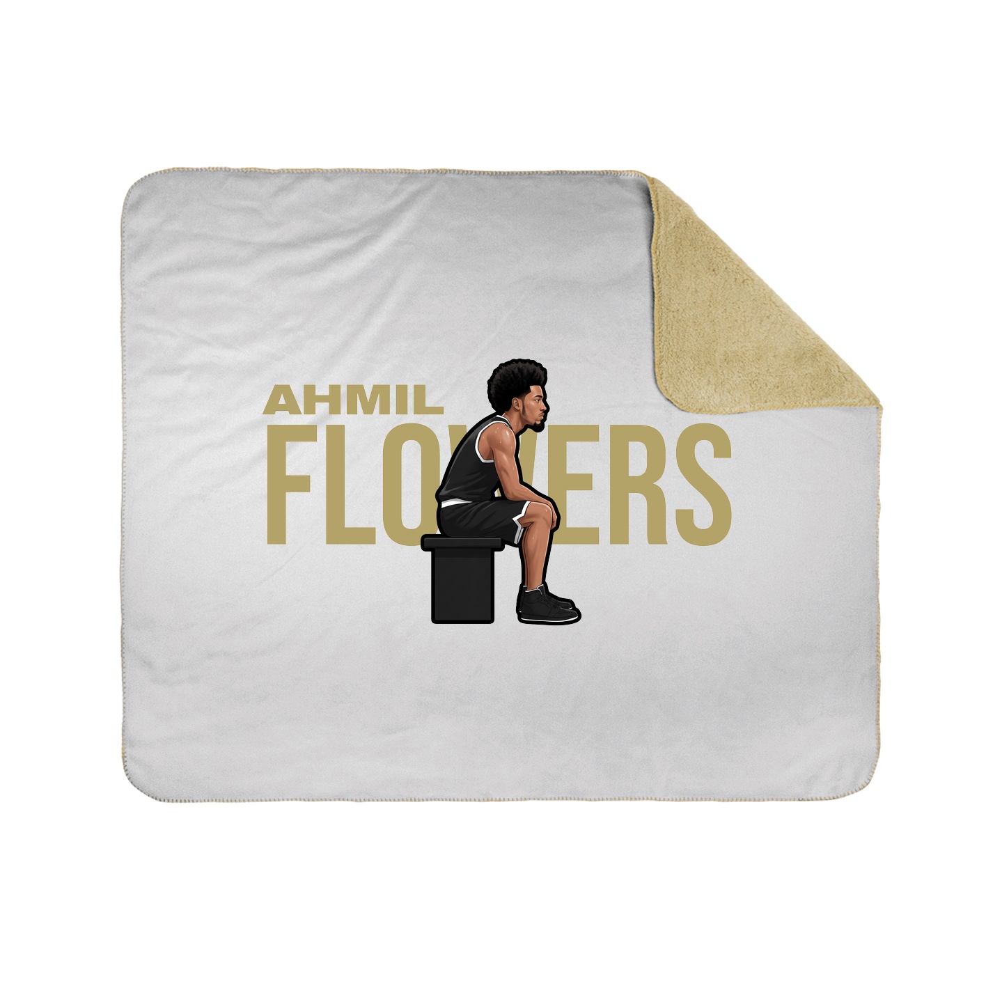 Throw Blanket — Player Name in White