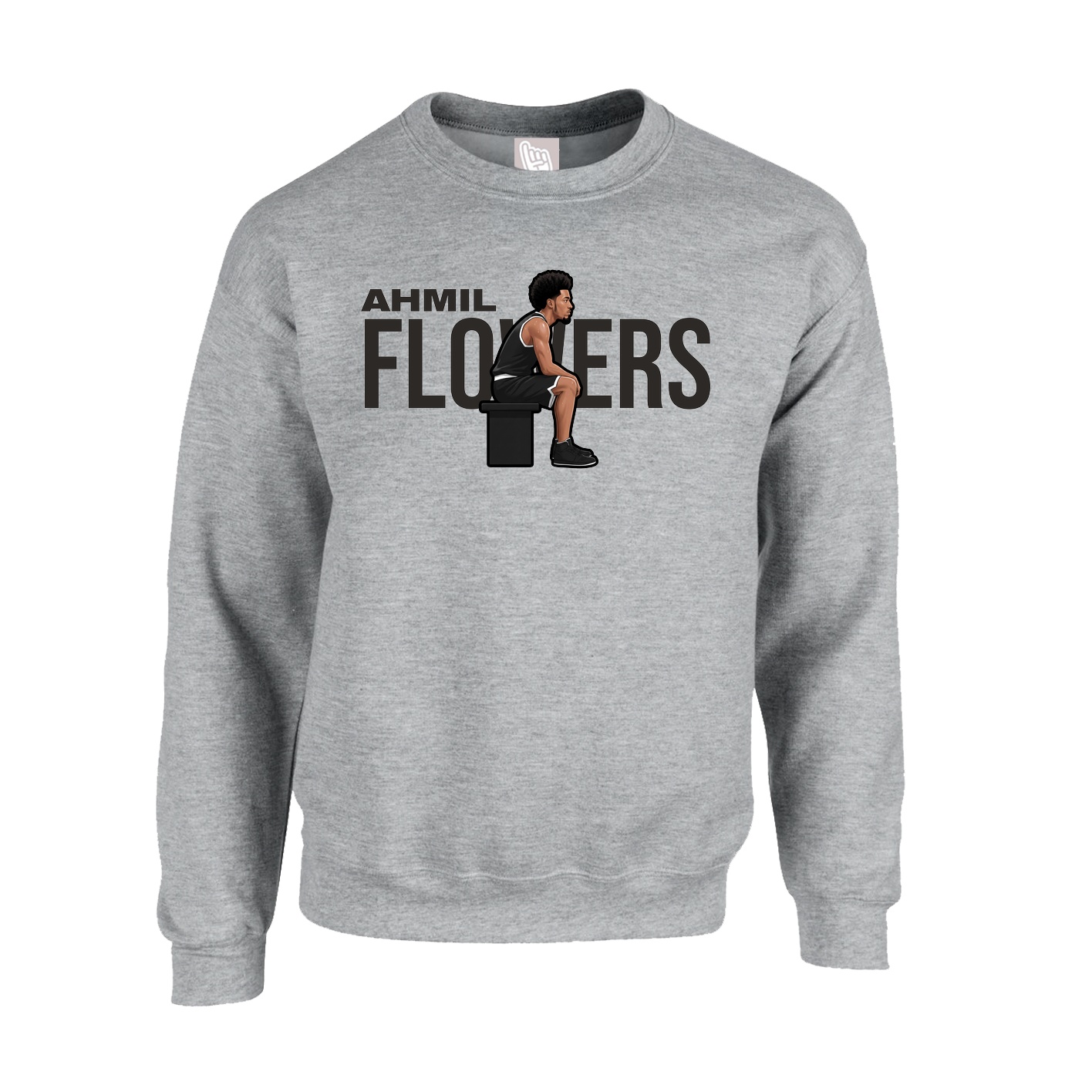 Fleece Crew — Player Name in Grey