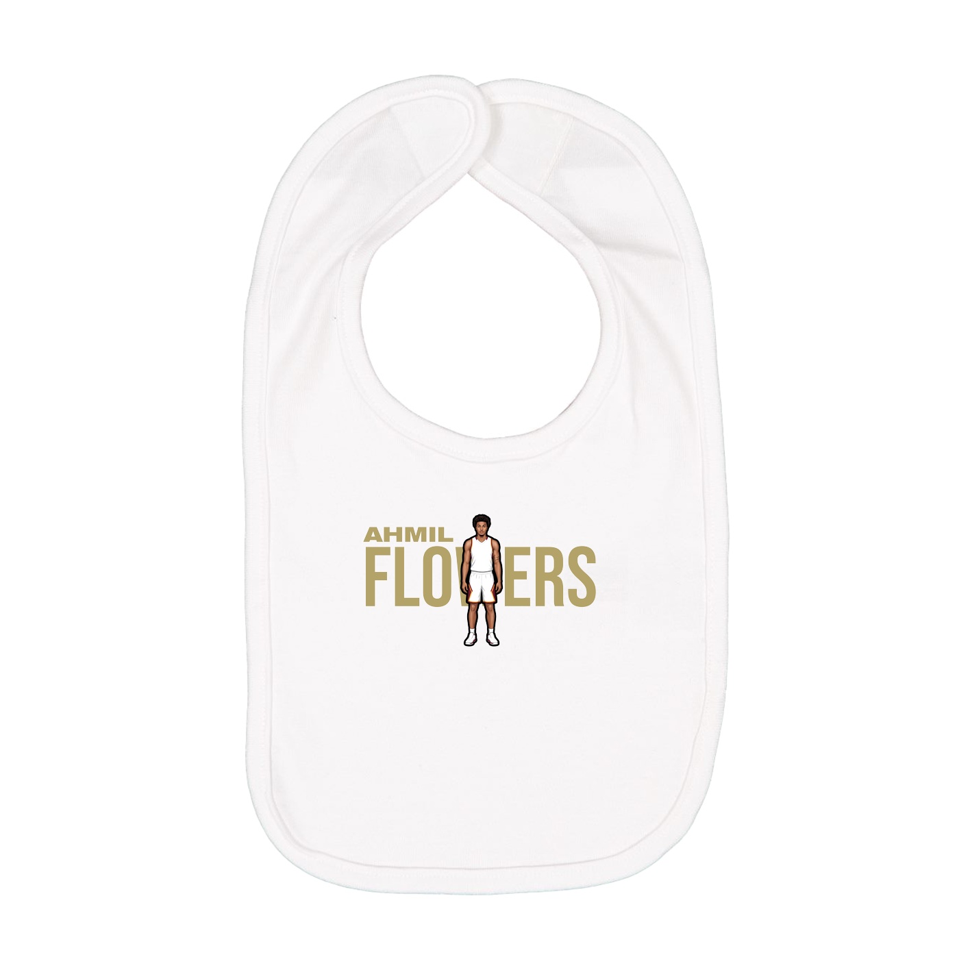Infant Bib — Player Name in White