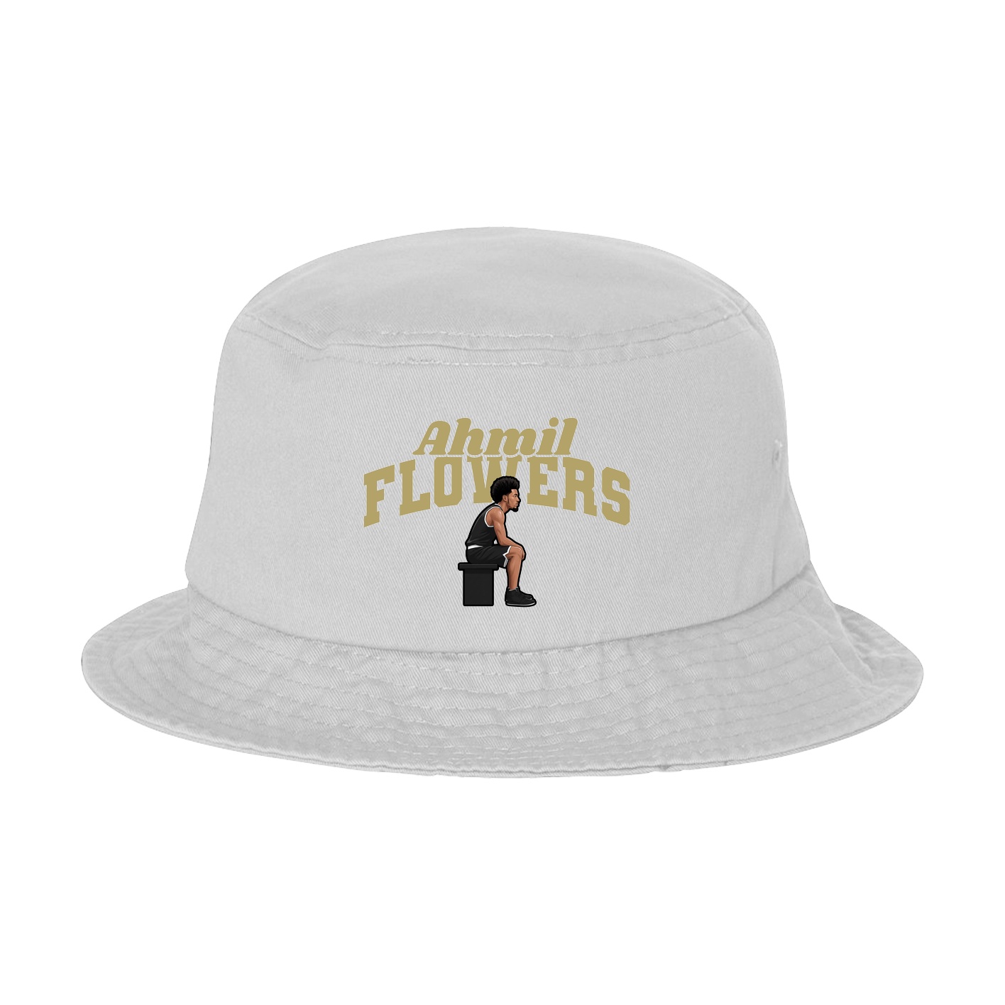 Bucket Cap — Signature Arch in White