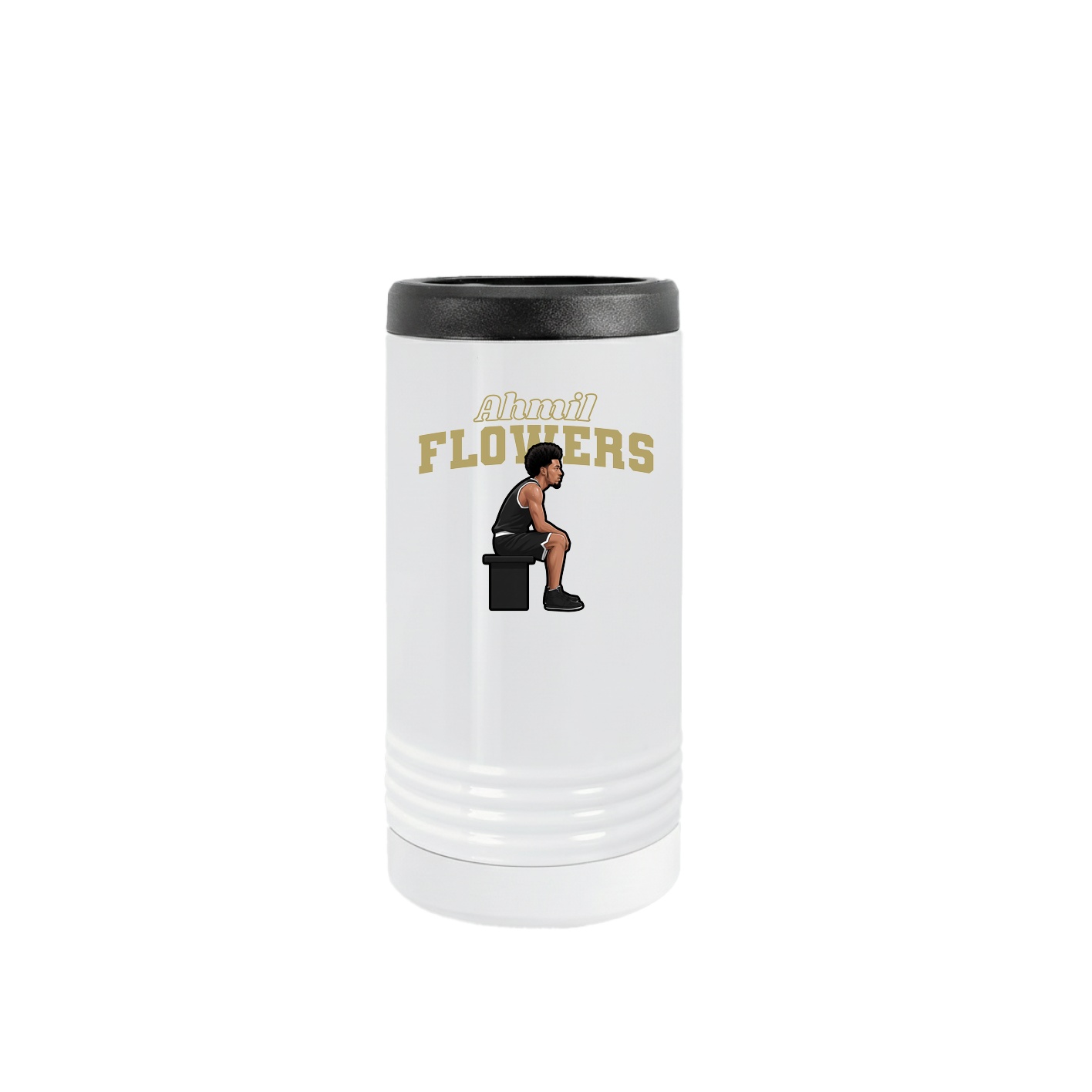 Slim Beverage Holder — Name Arch in White