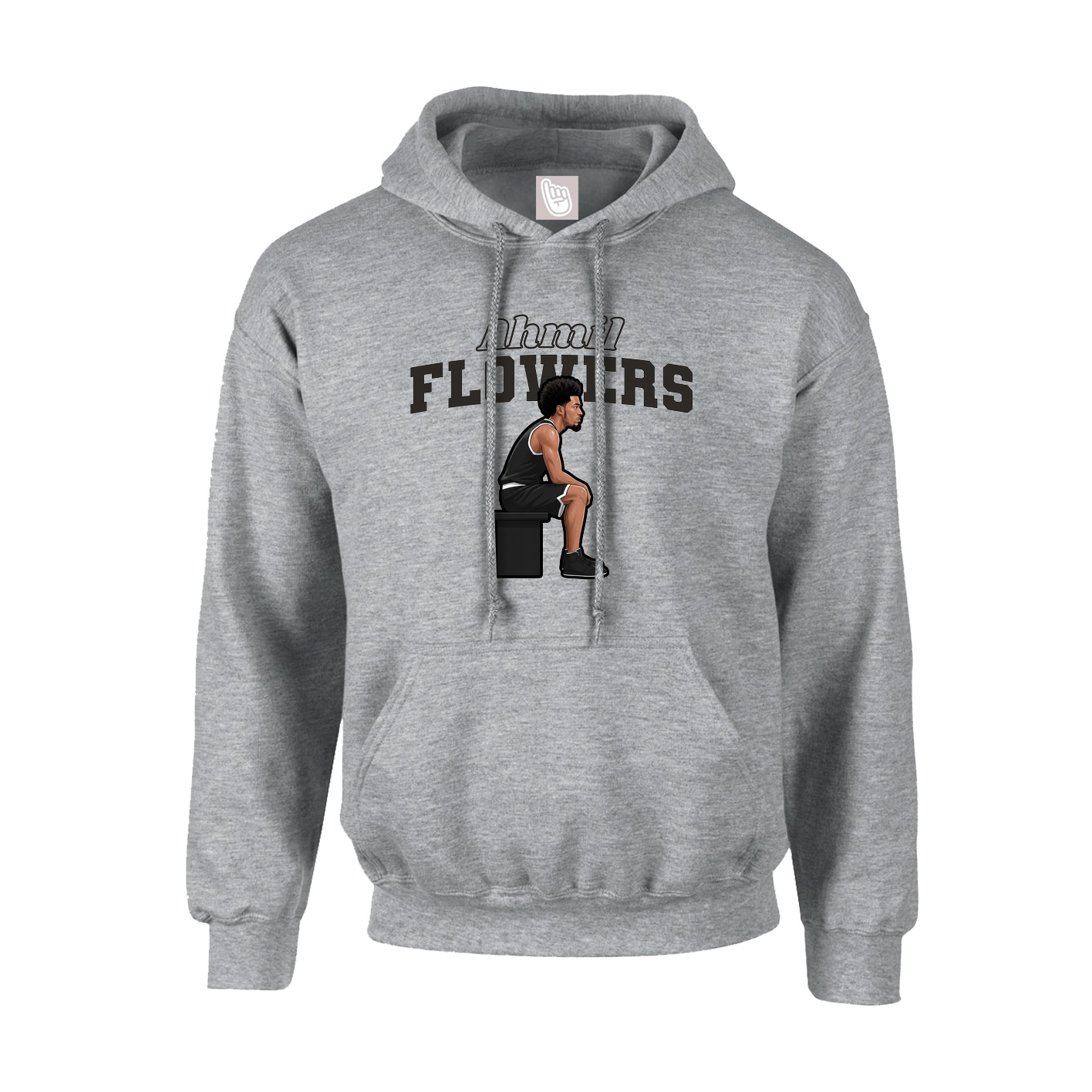 Hoodie — Name Arch in Grey