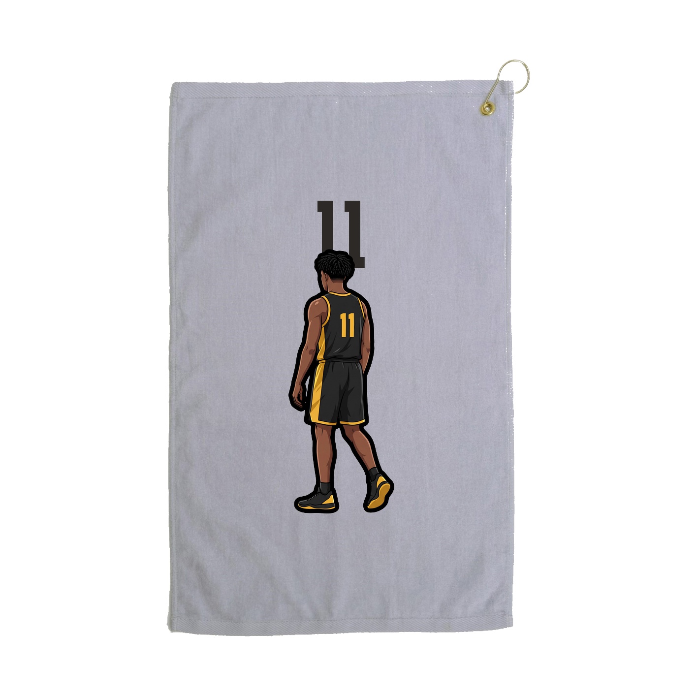 Golf Towel — Number Top in Grey