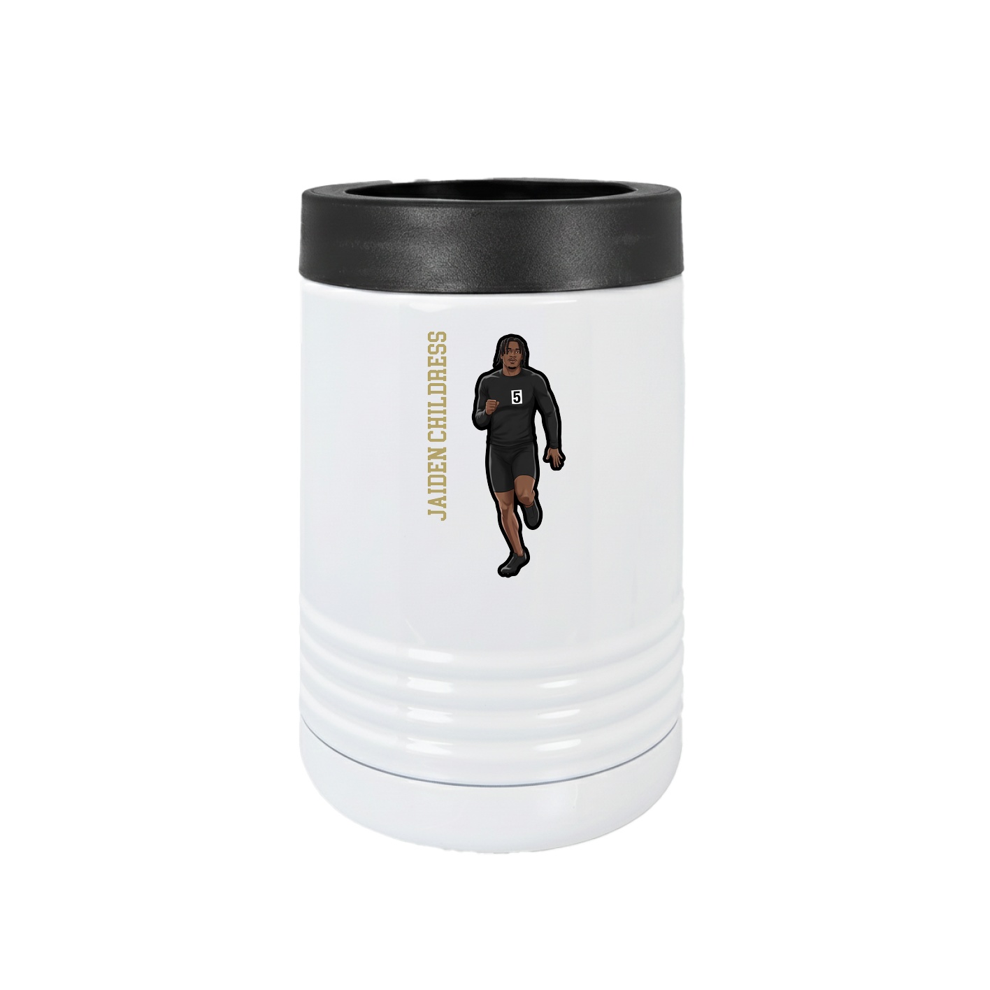 Beverage Holder — Name Vertical in White