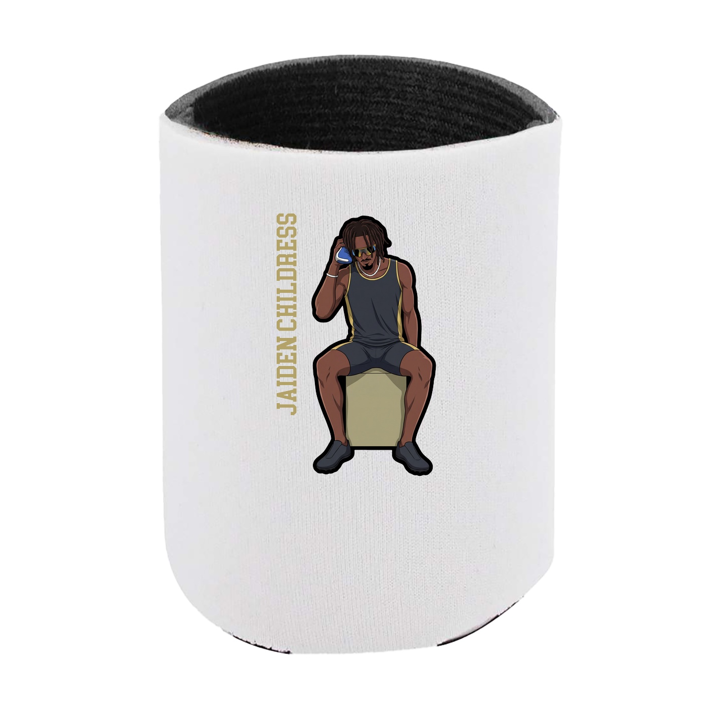 Can Holder — Name Vertical in White