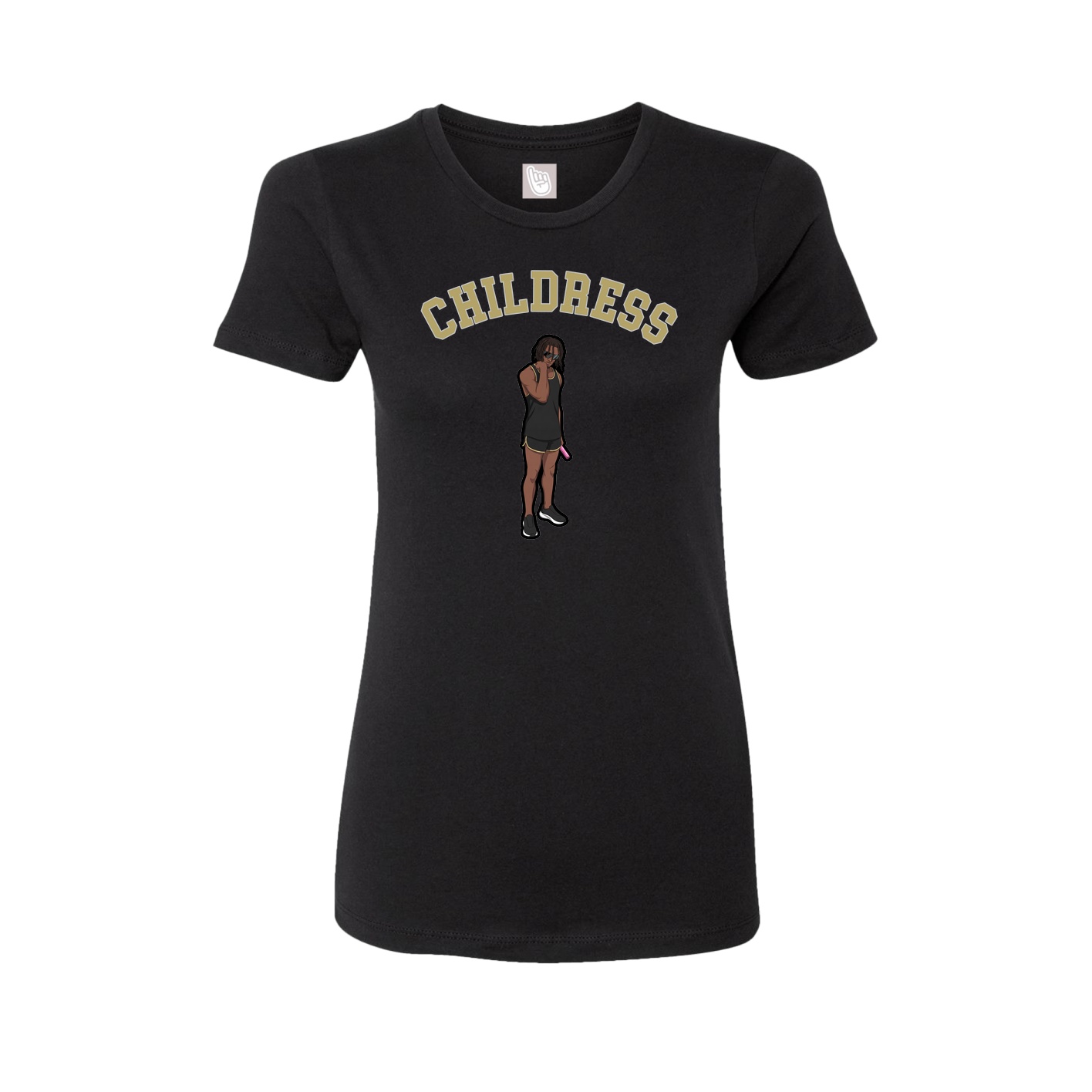 Fitted Women's Tee — Shirsey Arch in Black