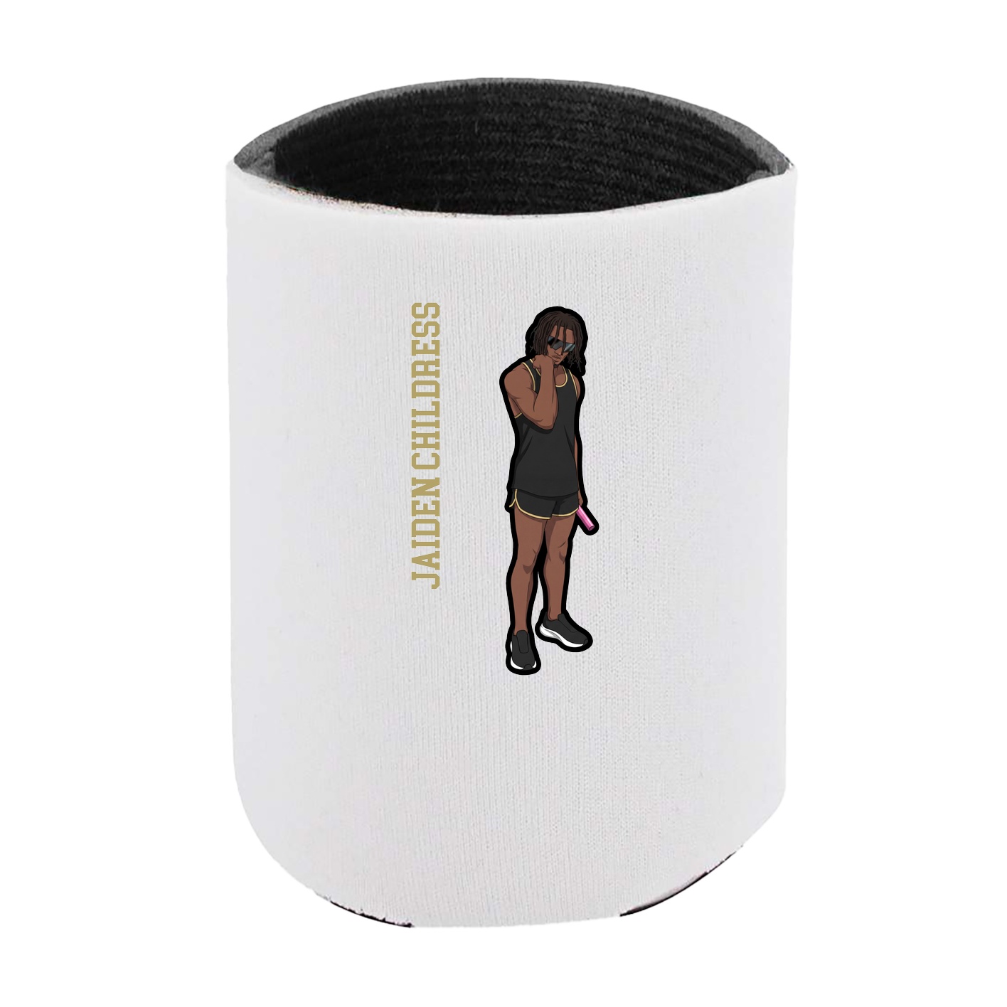 Can Holder — Name Vertical in White