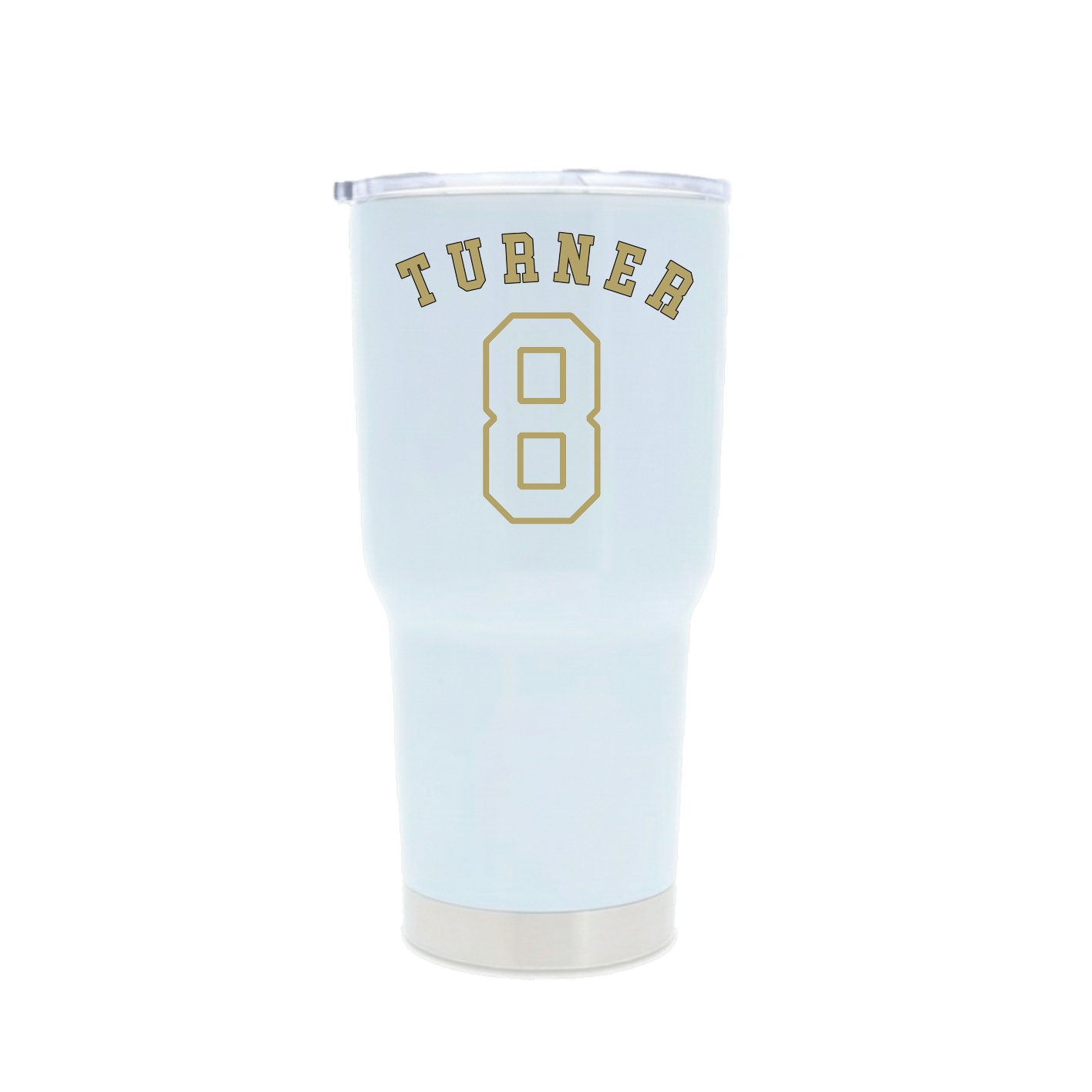30oz Stainless Steel Tumbler — Shirsey Arch in White