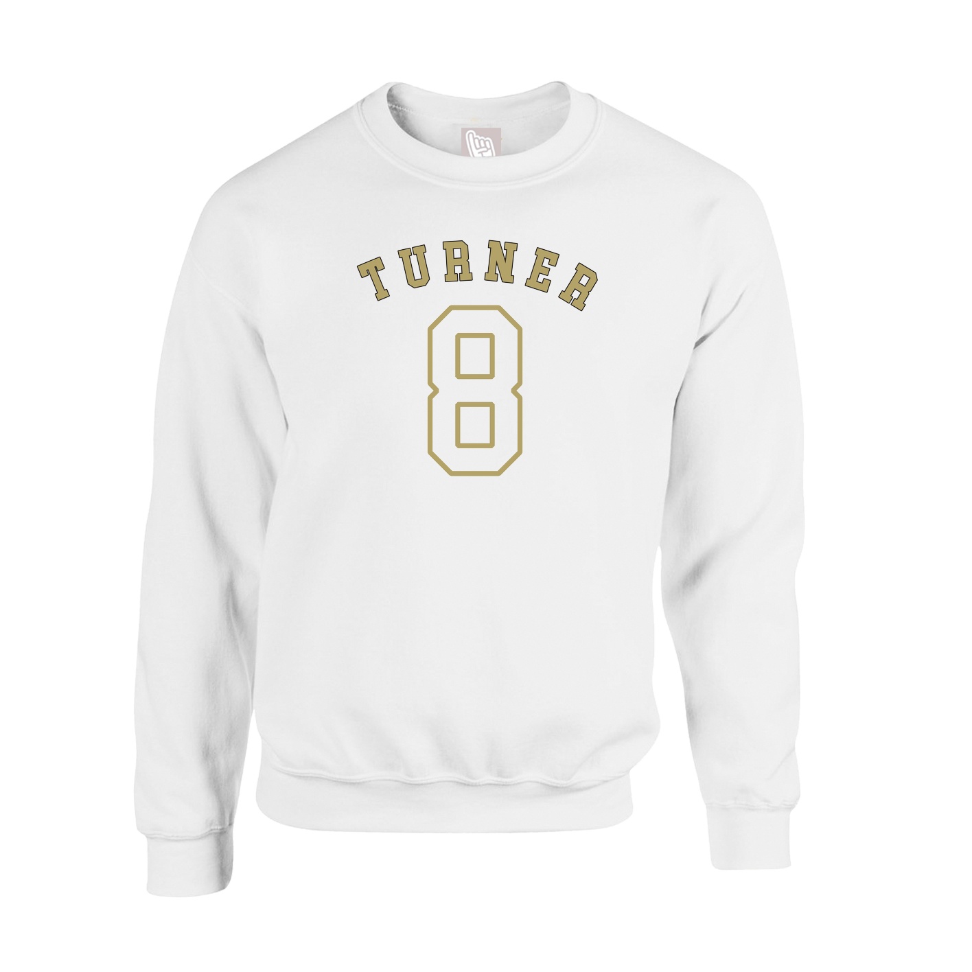 Fleece Crew — Shirsey Arch in White