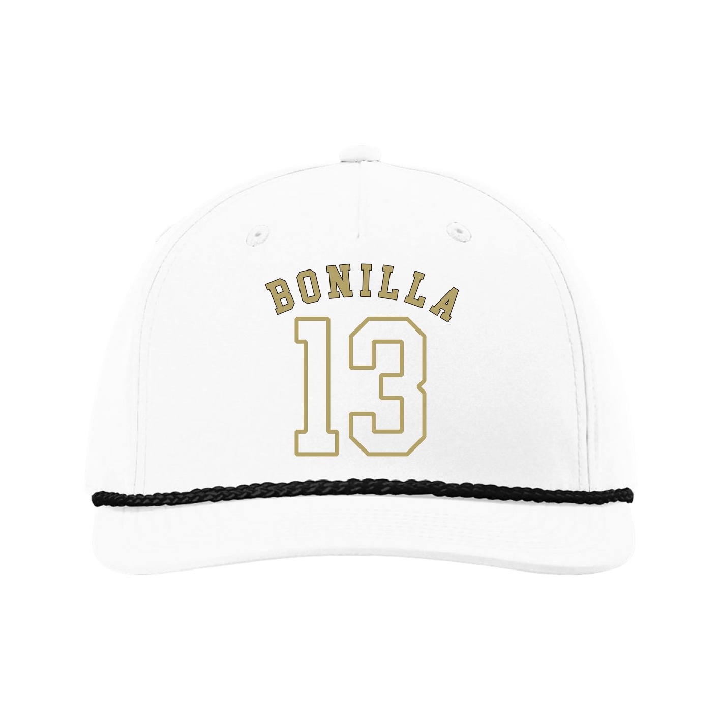 Five-Panel Classic Rope Cap — Shirsey Arch in White