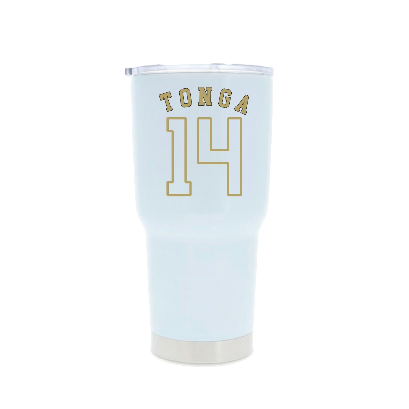 30oz Stainless Steel Tumbler — Shirsey Arch in White