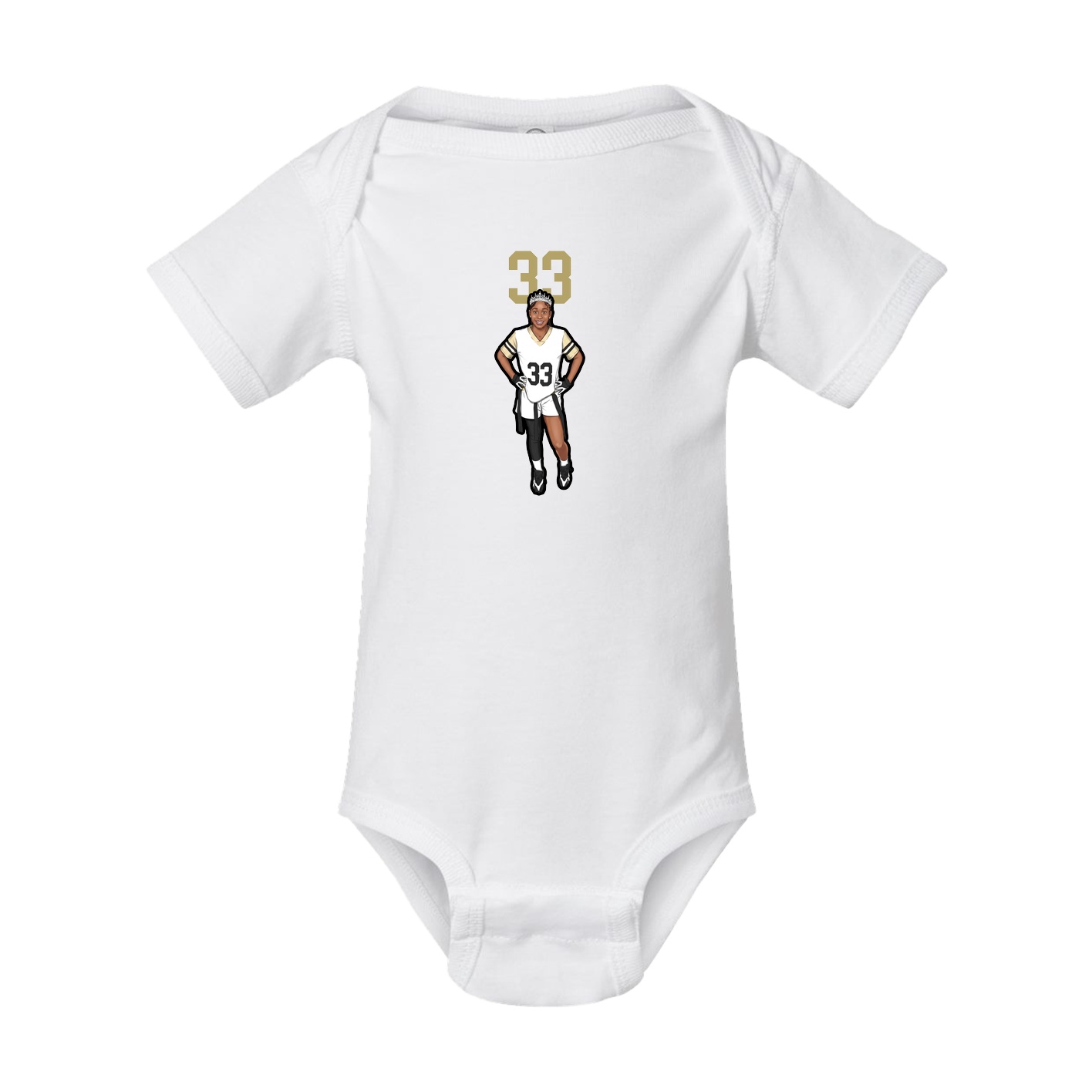 Baby Onesie — Number Top in White