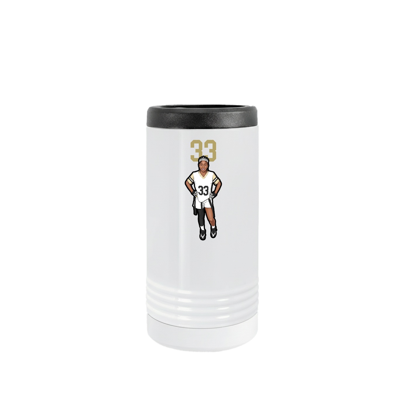 Slim Beverage Holder — Number Top in White