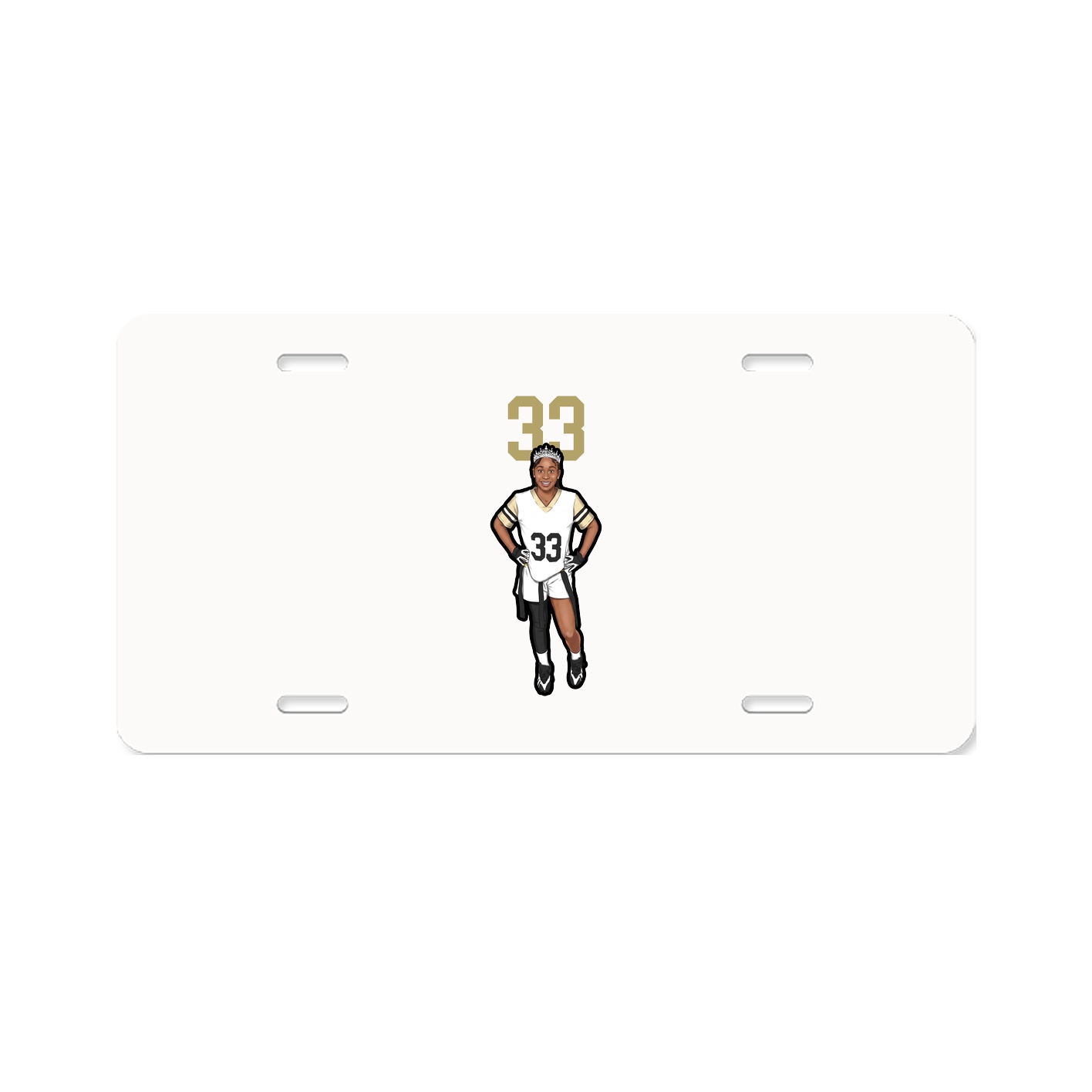 License Plate — Number Top in Classic
