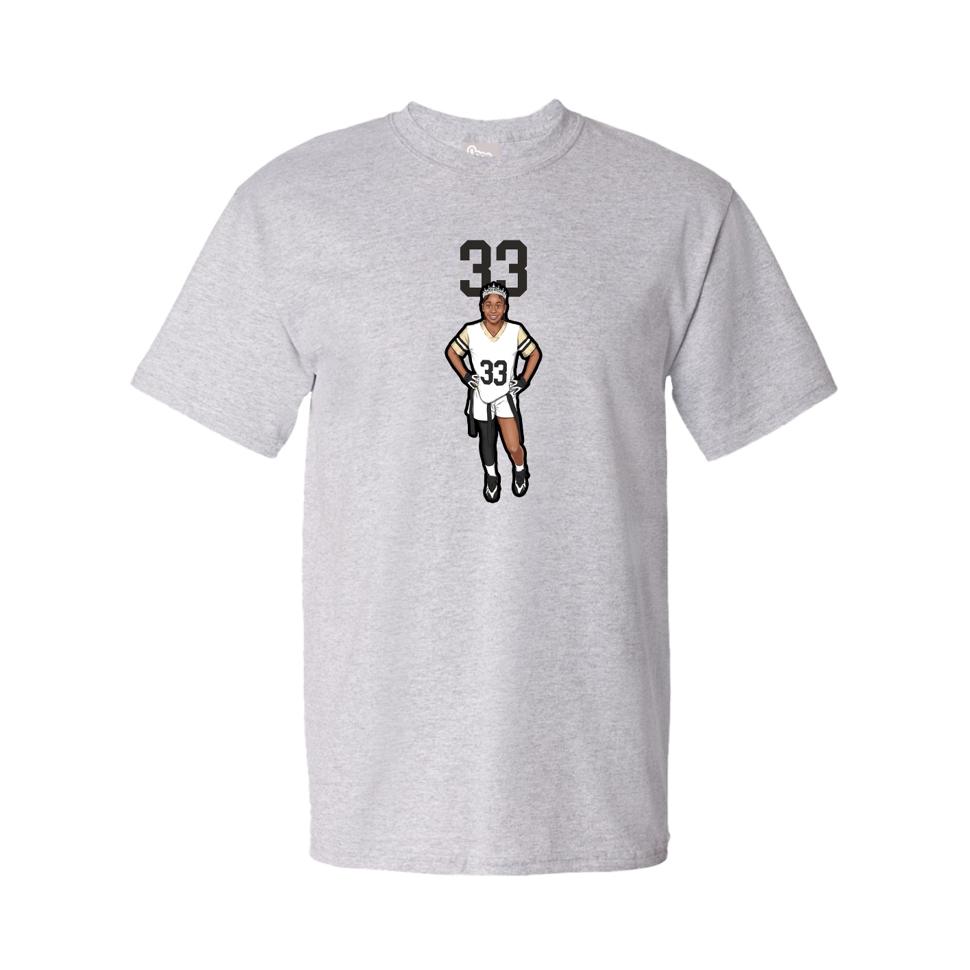 Youth Tee — Number Top in Grey