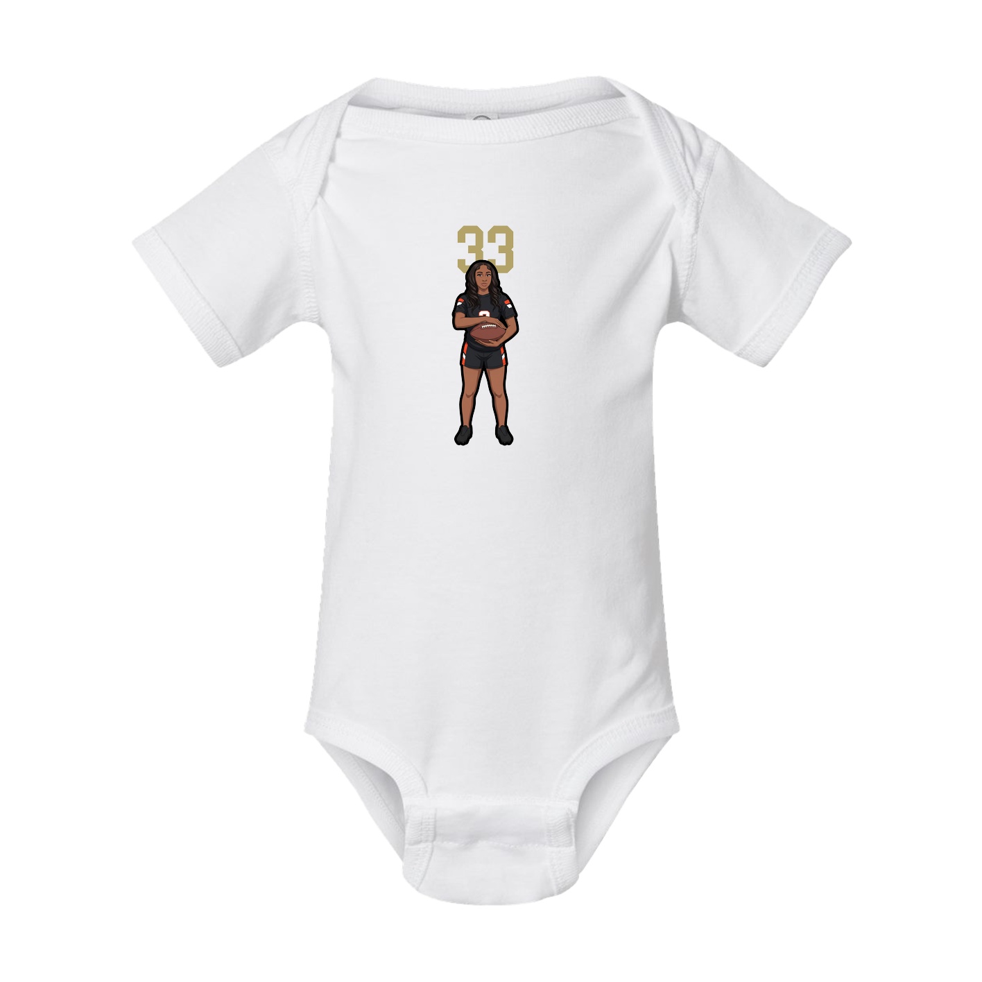 Baby Onesie — Number Top in White