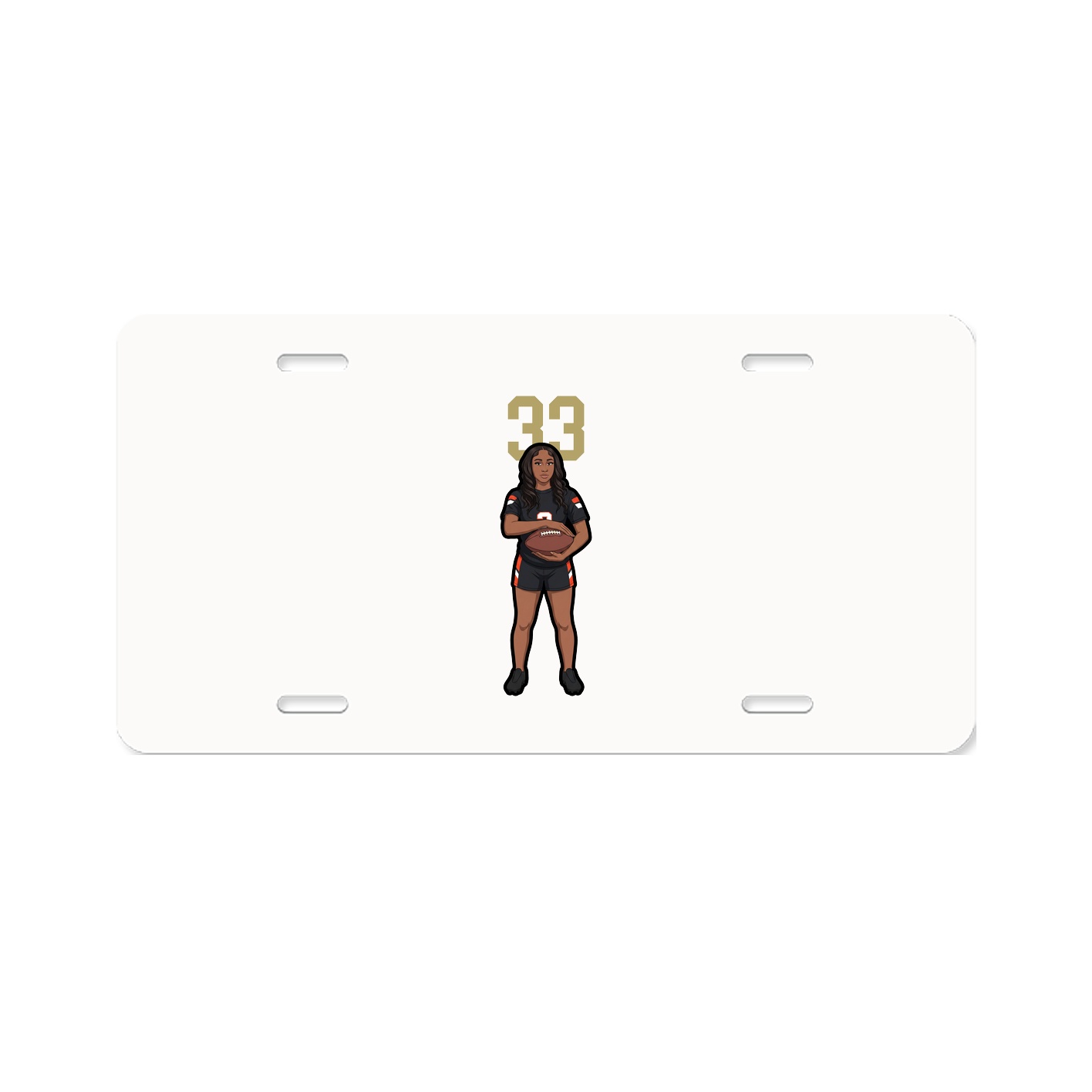 License Plate — Number Top in Classic