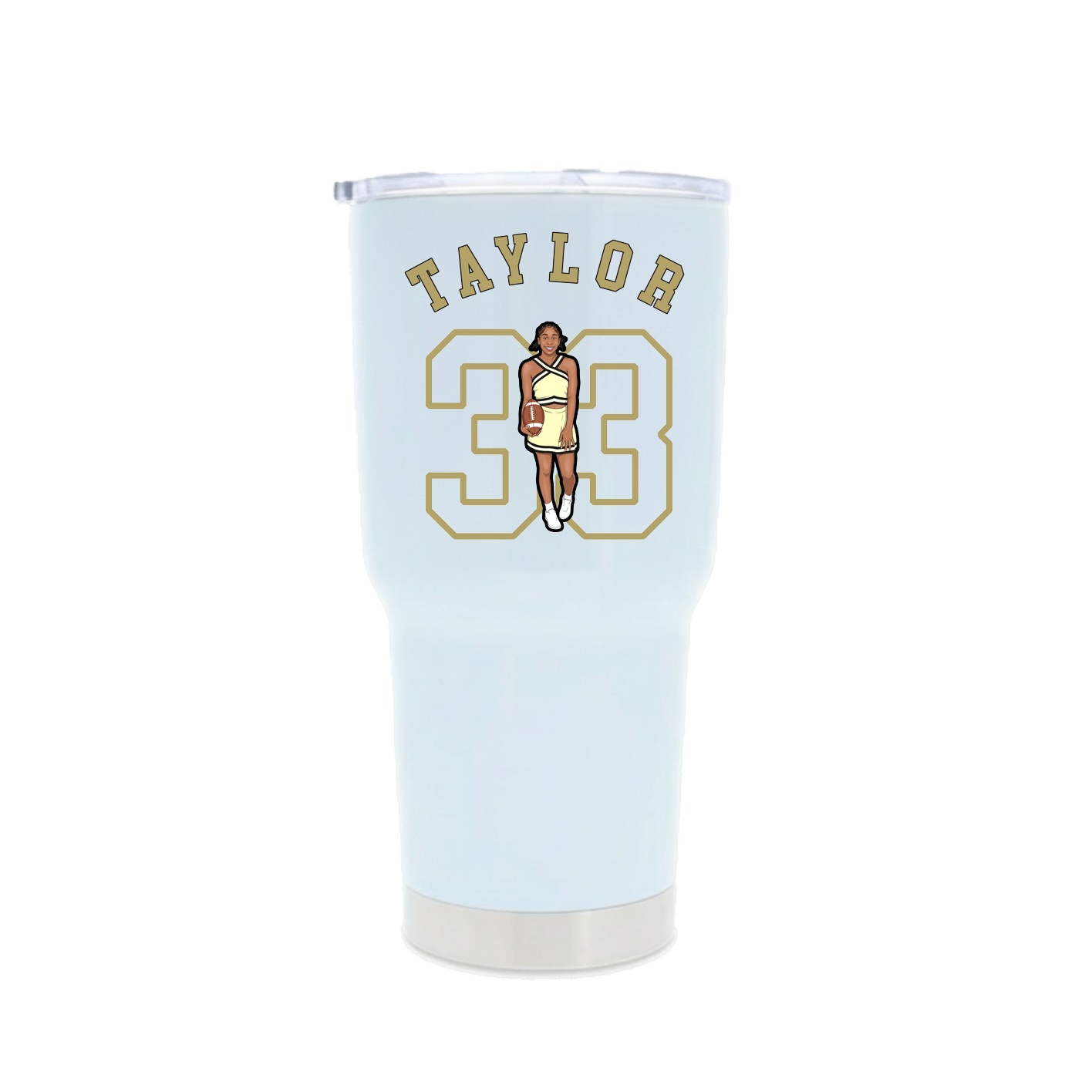 30oz Stainless Steel Tumbler — Shirsey Arch in White