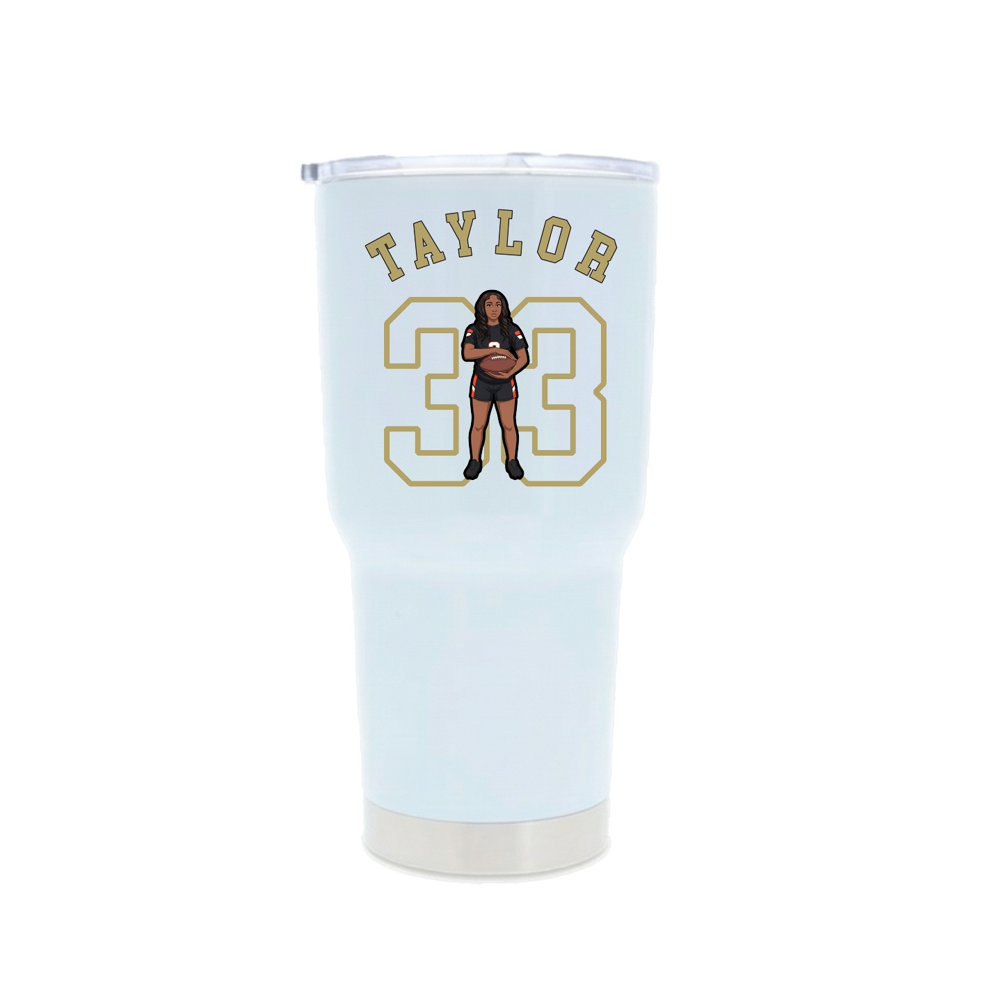 30oz Stainless Steel Tumbler — Shirsey Arch in White
