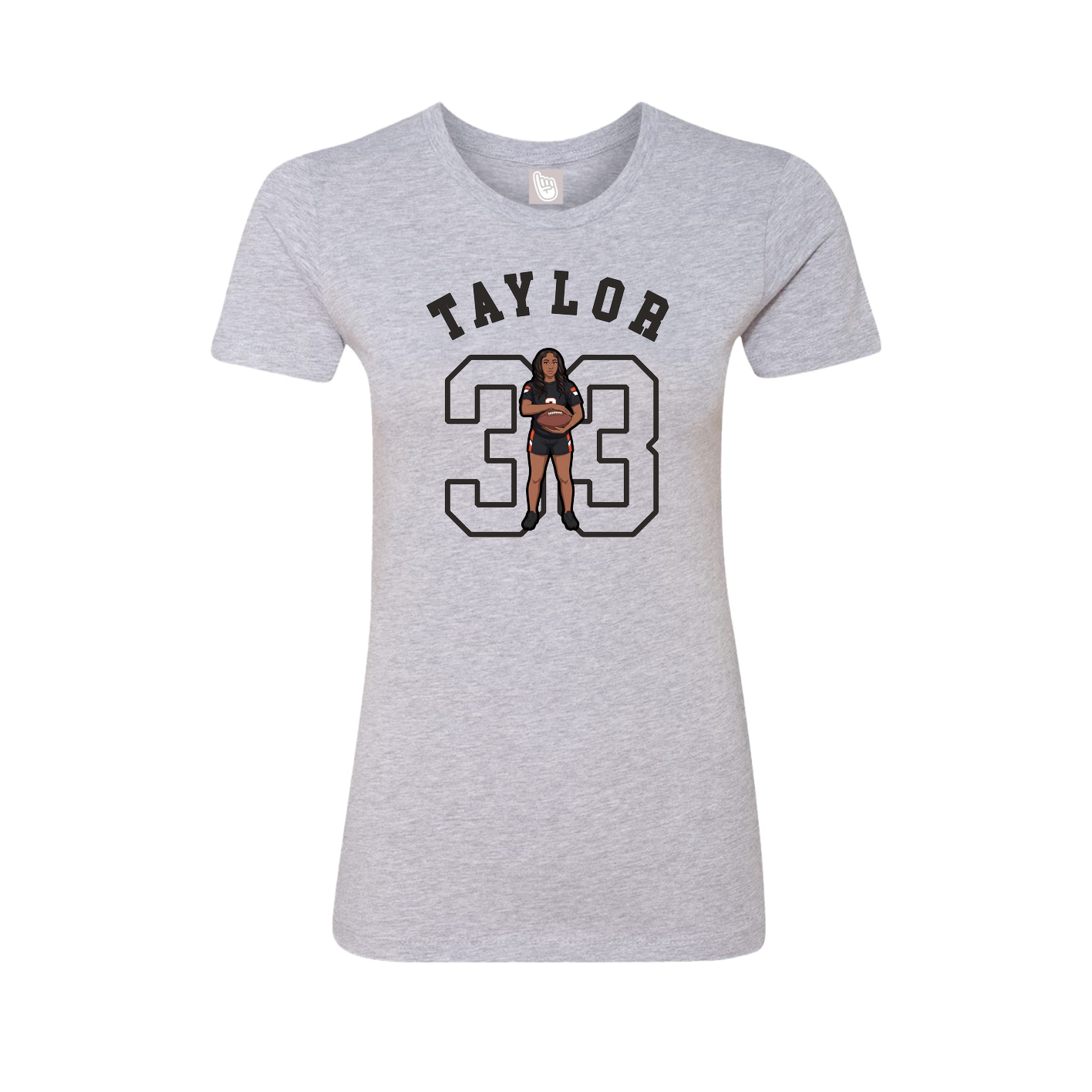 Fitted Women's Tee — Shirsey Arch in Grey