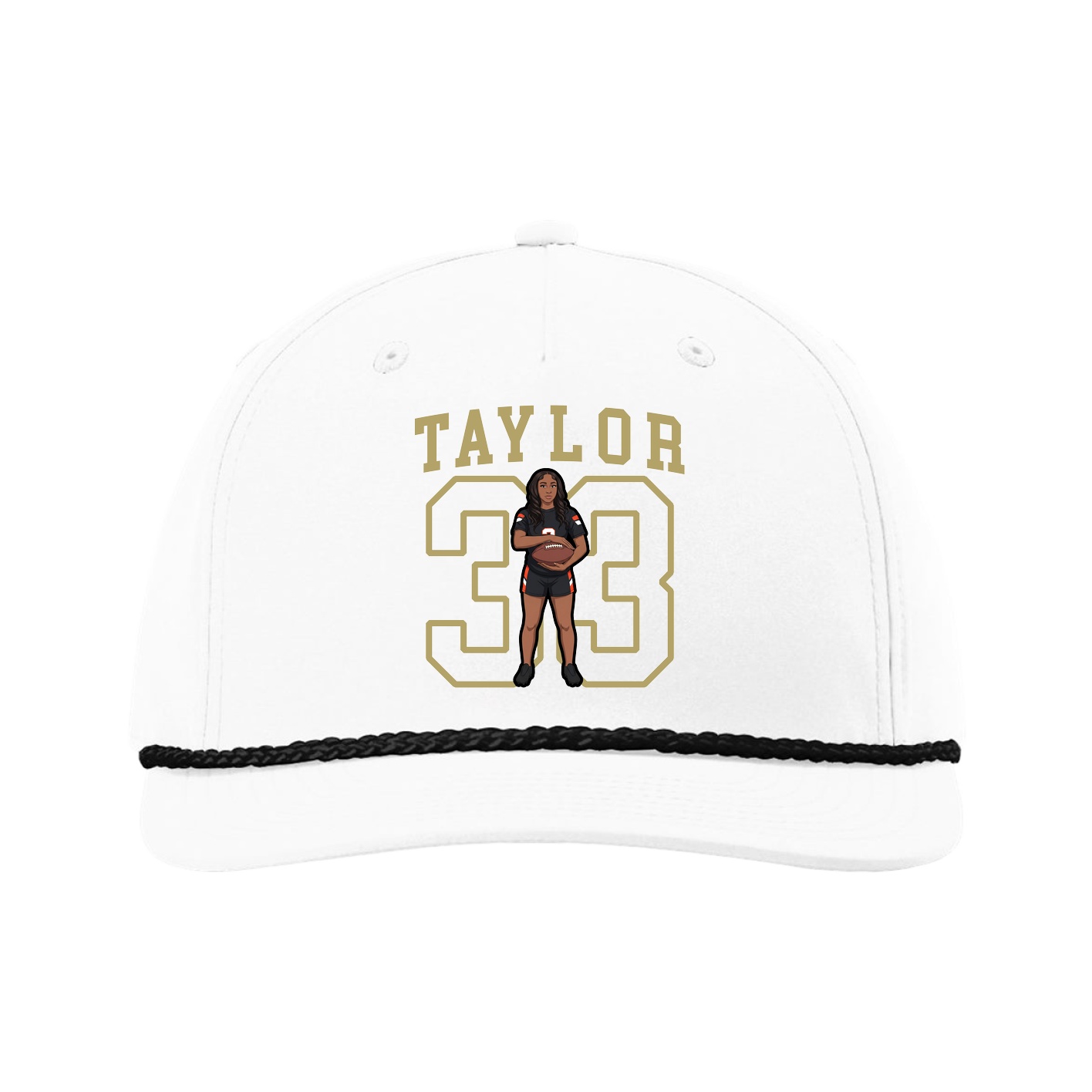 Five-Panel Classic Rope Cap — Shirsey in White
