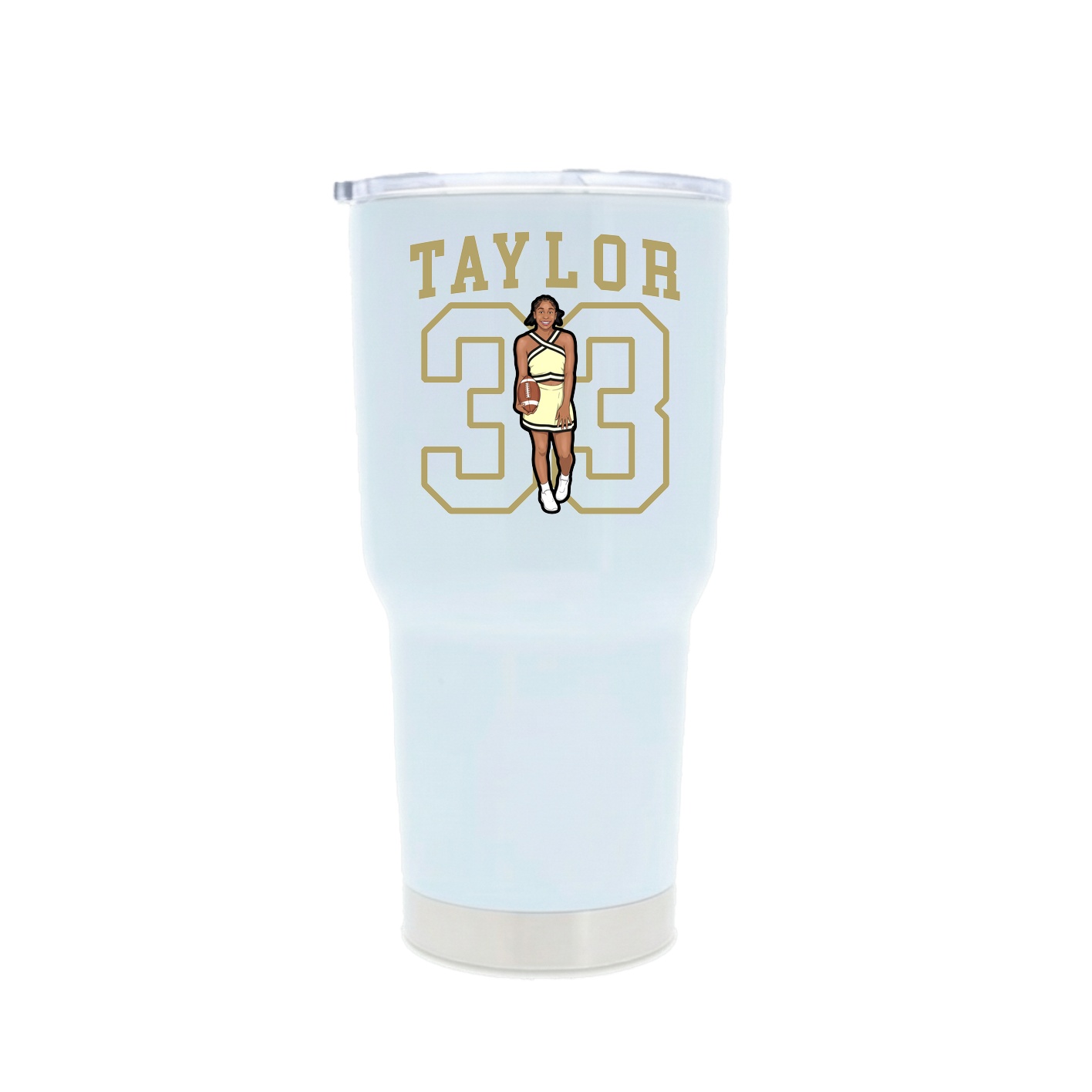 30oz Stainless Steel Tumbler — Shirsey in White