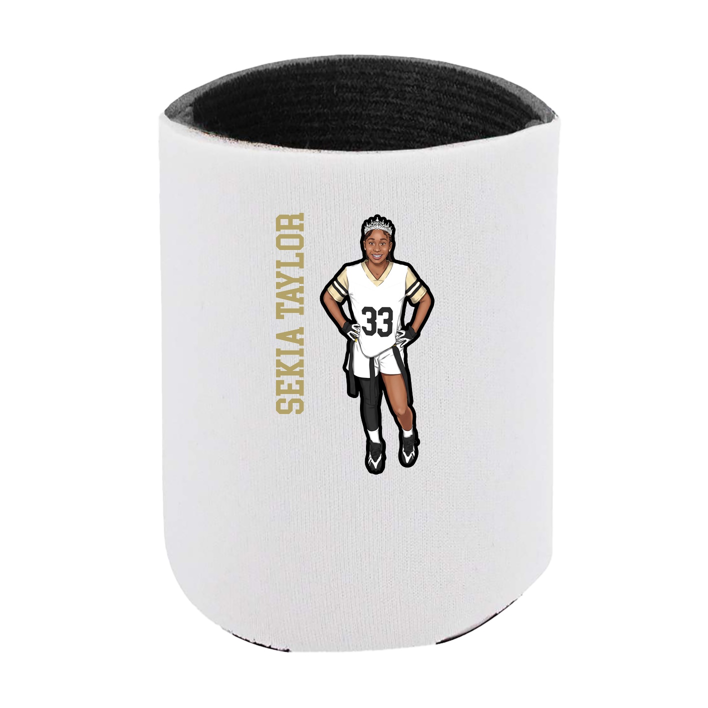 Can Holder — Name Vertical in White
