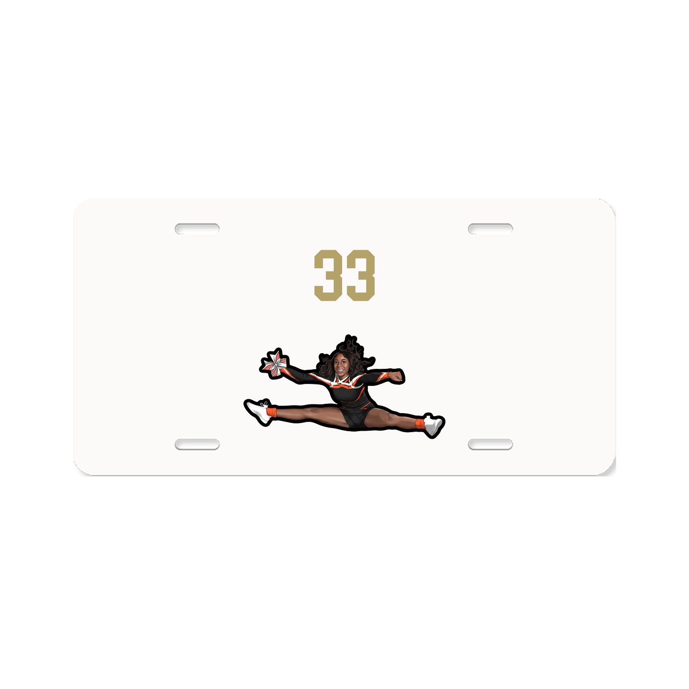 License Plate — Number Top in Classic