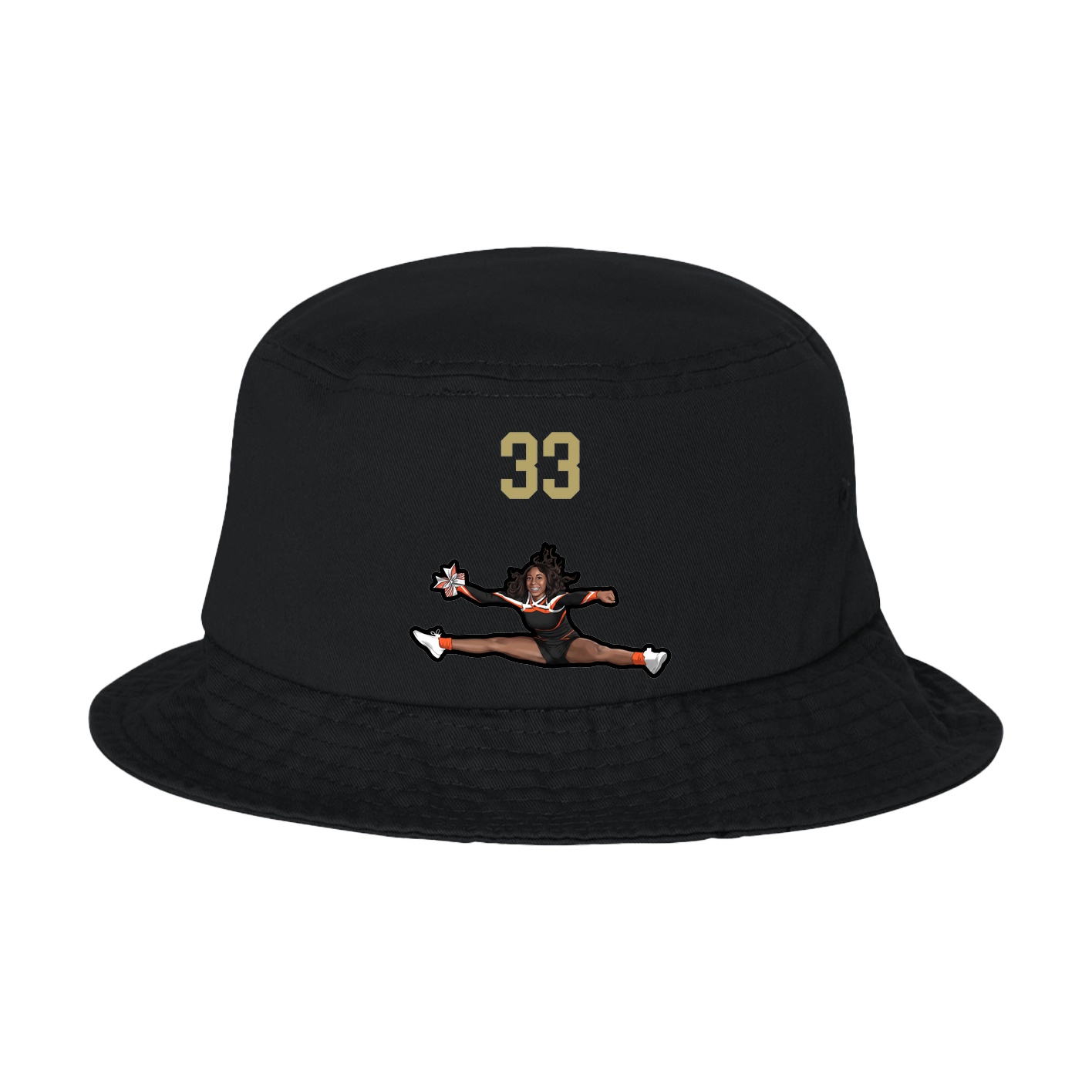 Bucket Cap — Number Top in Black