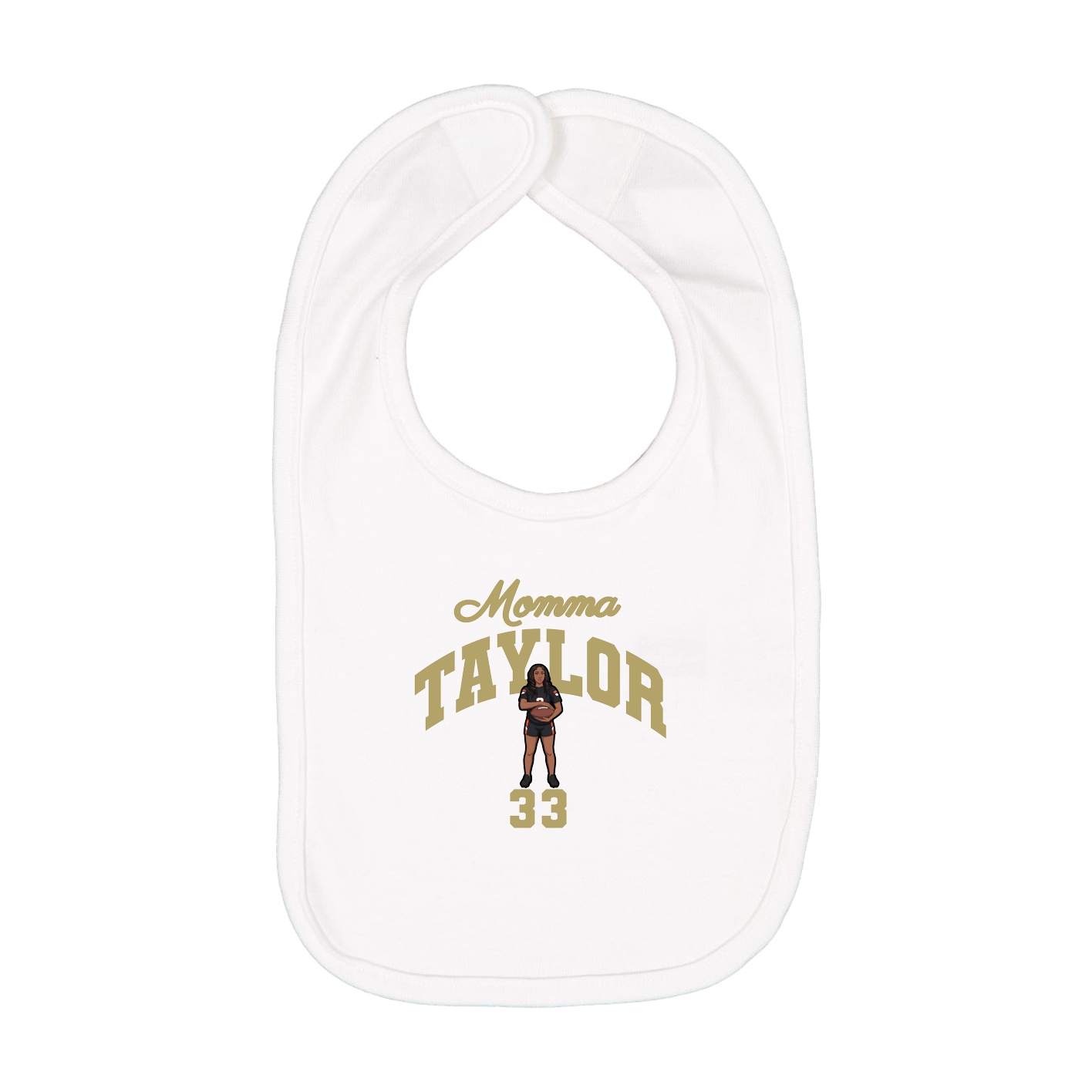 Infant Bib — Mothers Day Arch in White