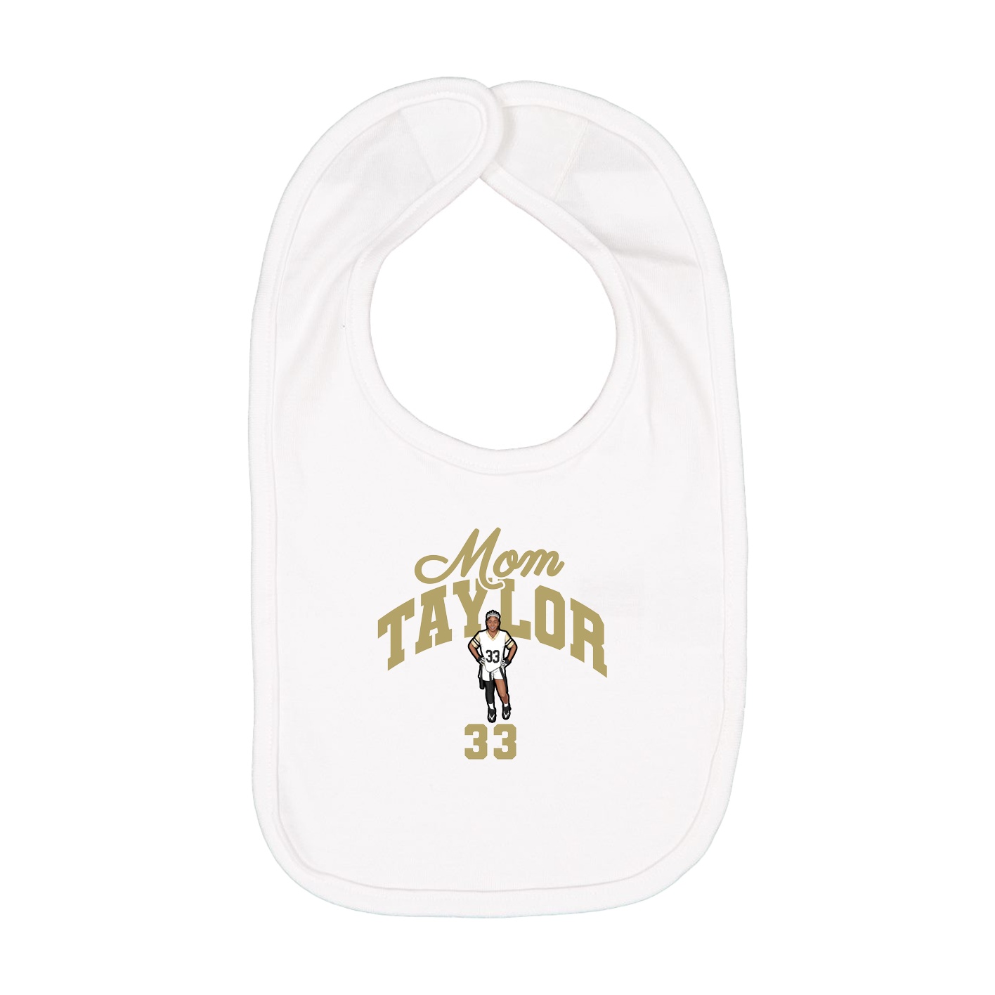 Infant Bib — Mothers Day Arch in White