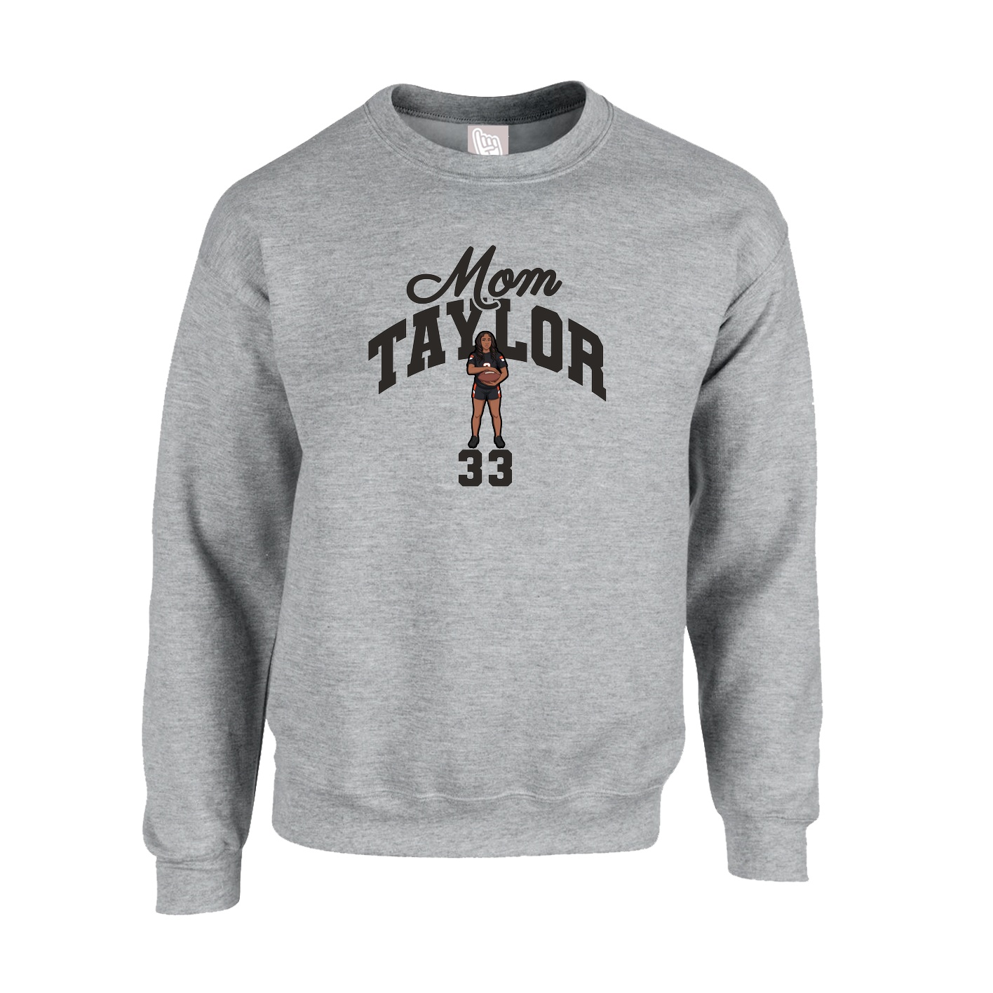 Fleece Crew — Mothers Day Arch in Grey