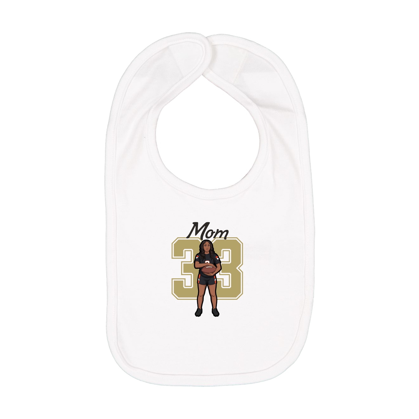 Infant Bib — Mothers Day Shirsey in White