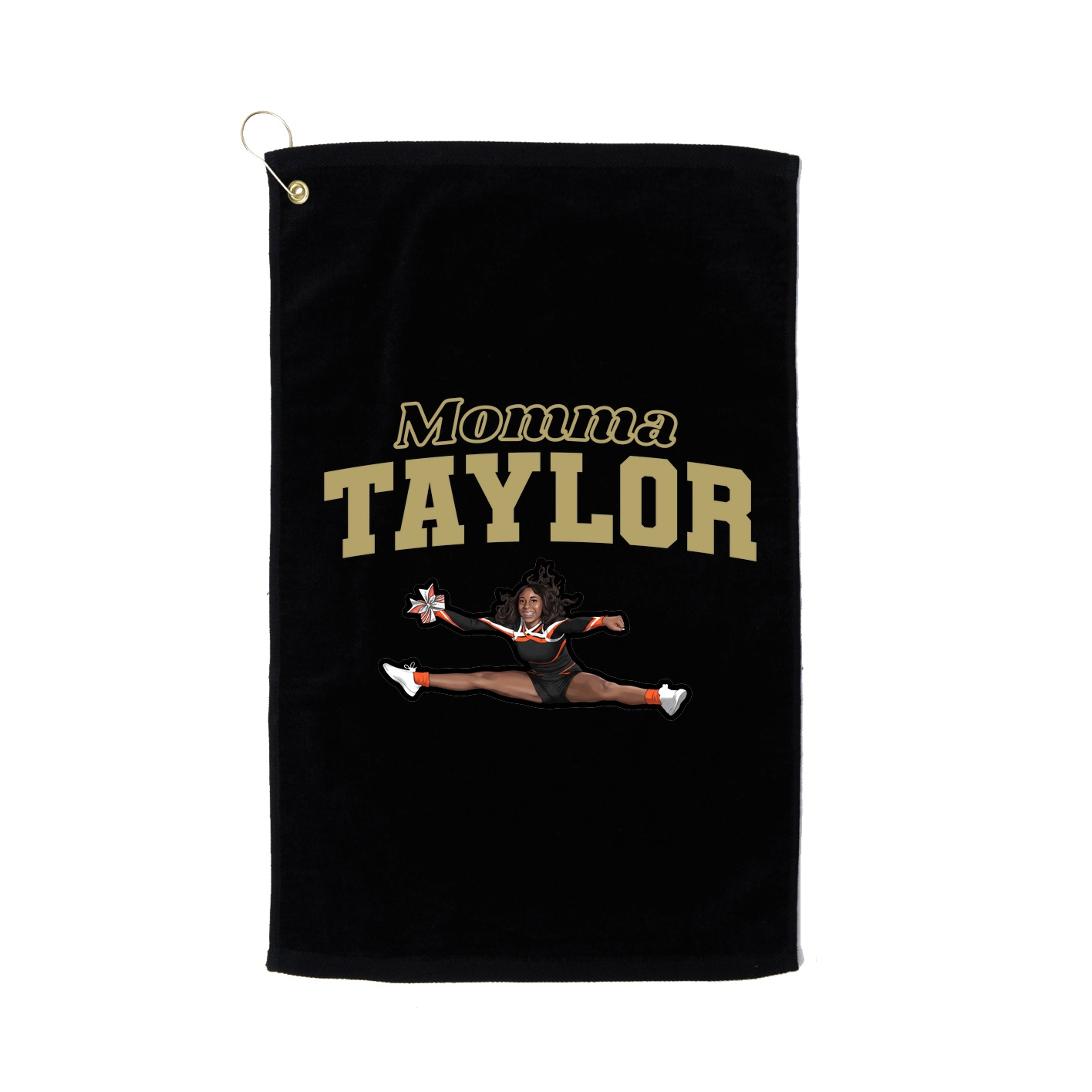 Golf Towel — Mothers Day Block in Black