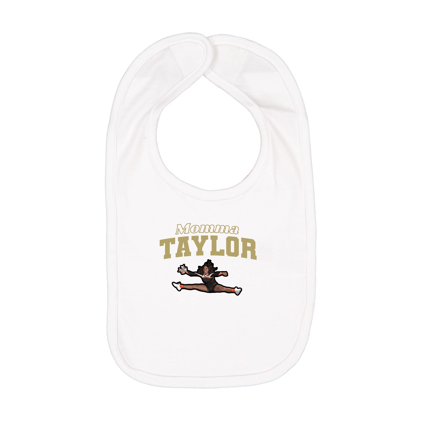 Infant Bib — Mothers Day Block in White