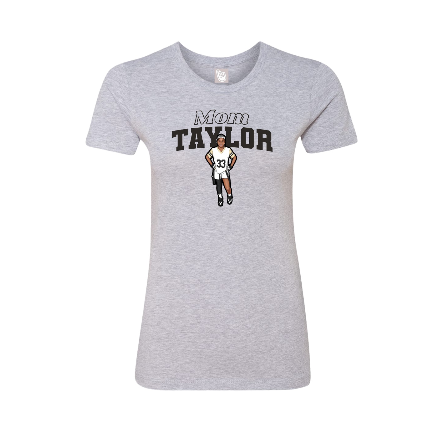 Womens Tee — Mothers Day Block in Grey