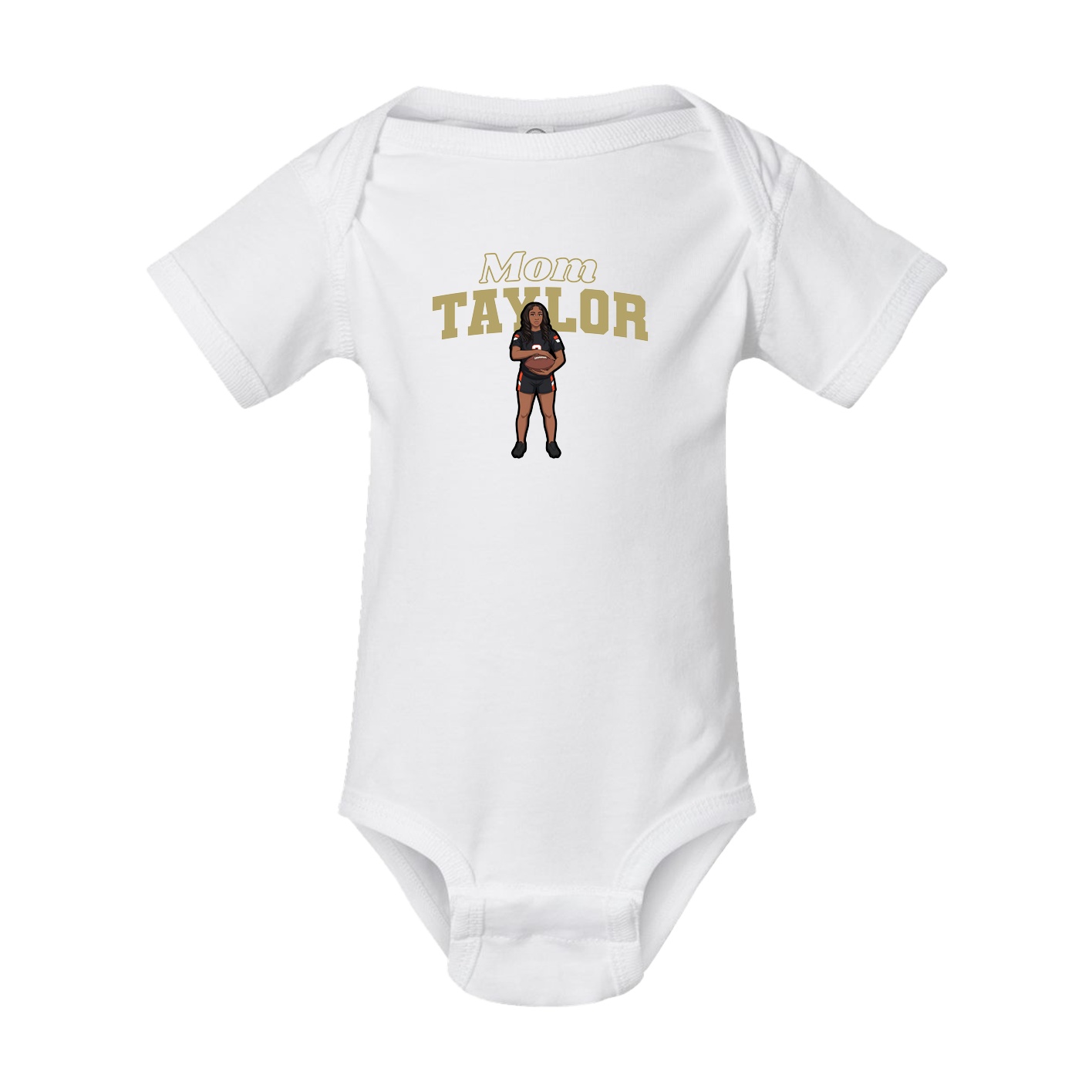 Baby Onesie — Mothers Day Block in White
