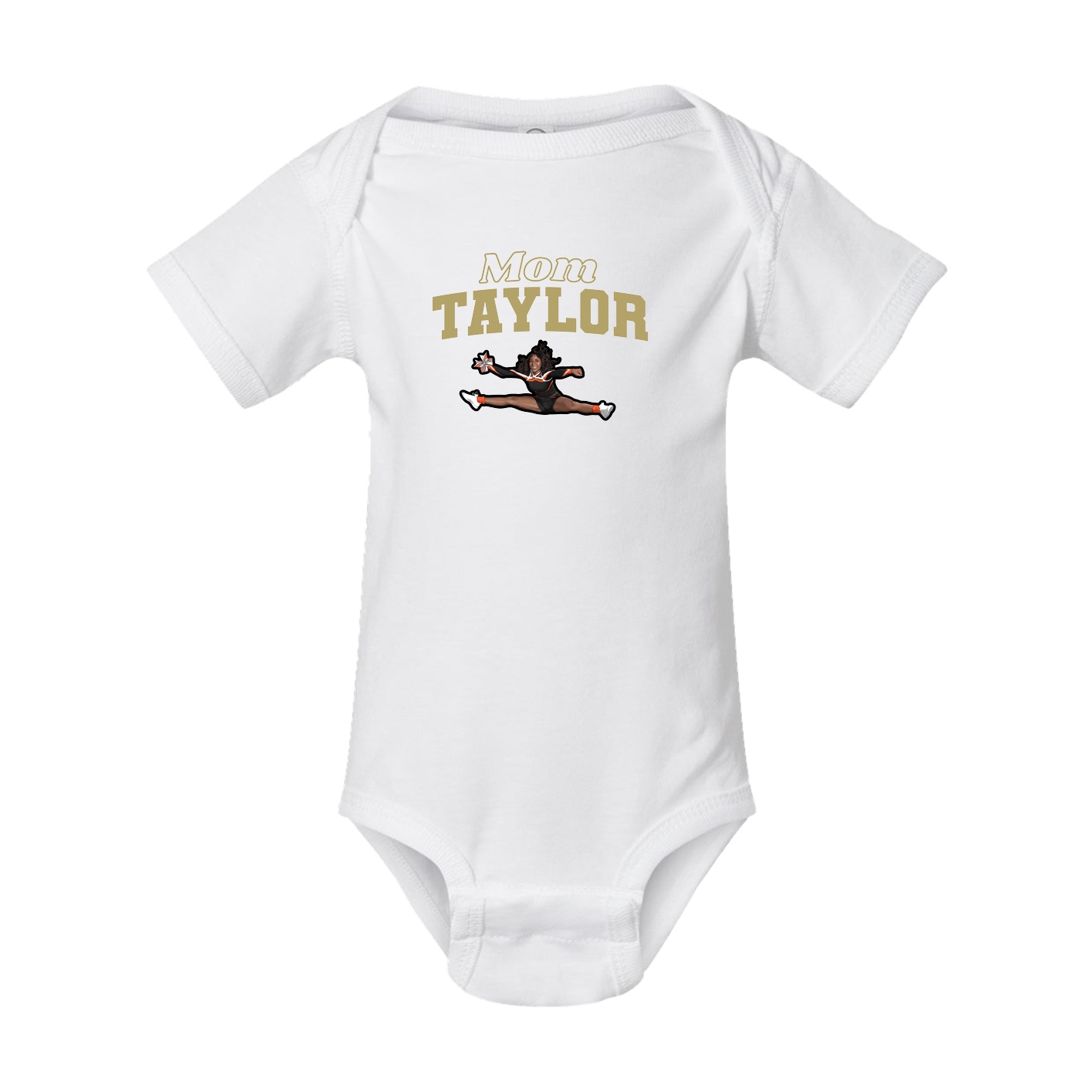 Baby Onesie — Mothers Day Block in White