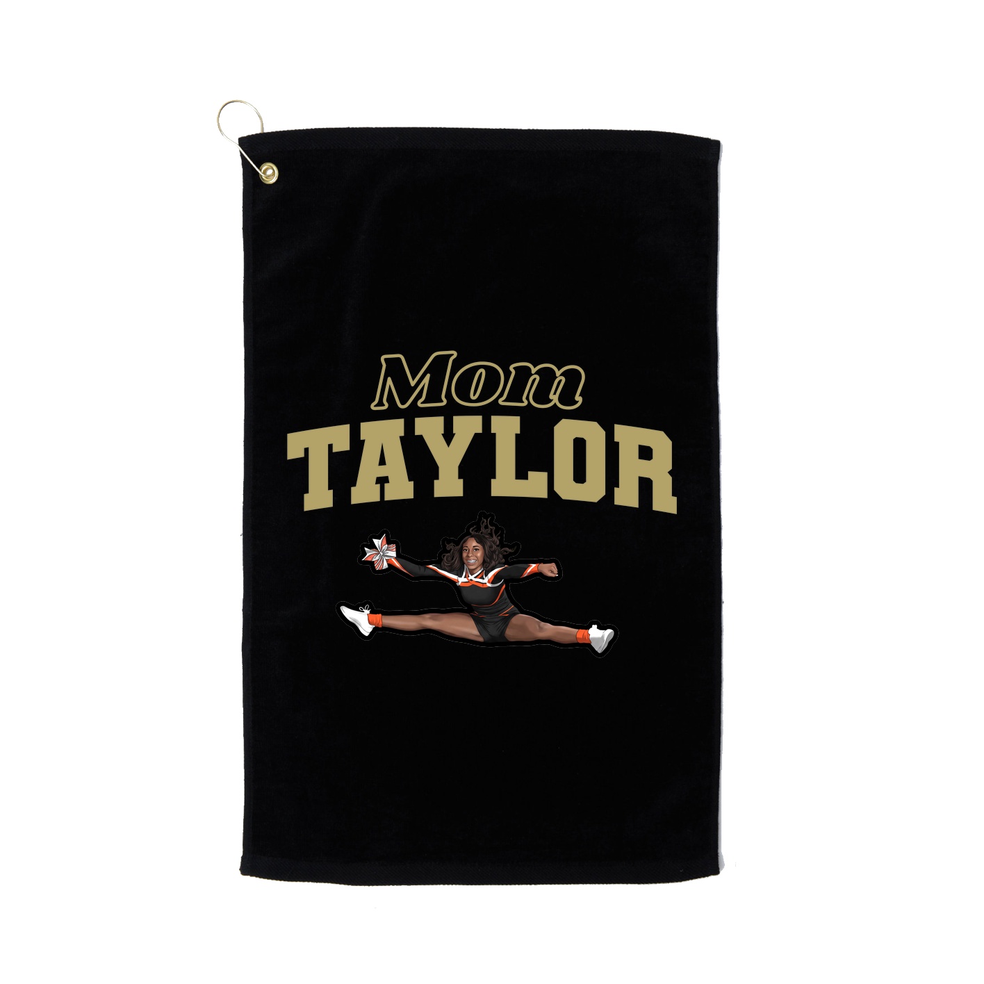 Golf Towel — Mothers Day Block in Black