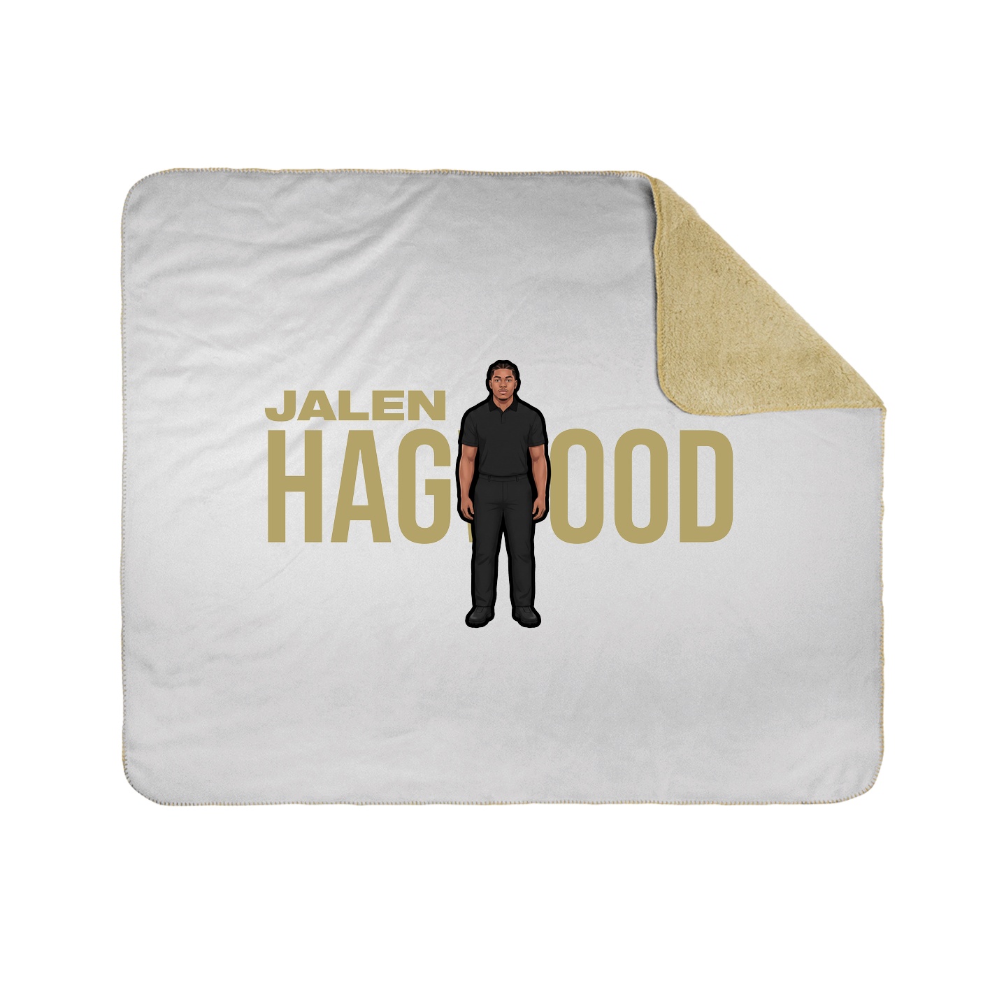 Throw Blanket — Player Name in White