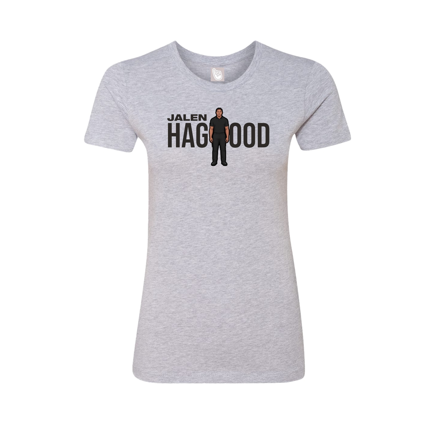 Fitted Women's Tee — Player Name in Grey