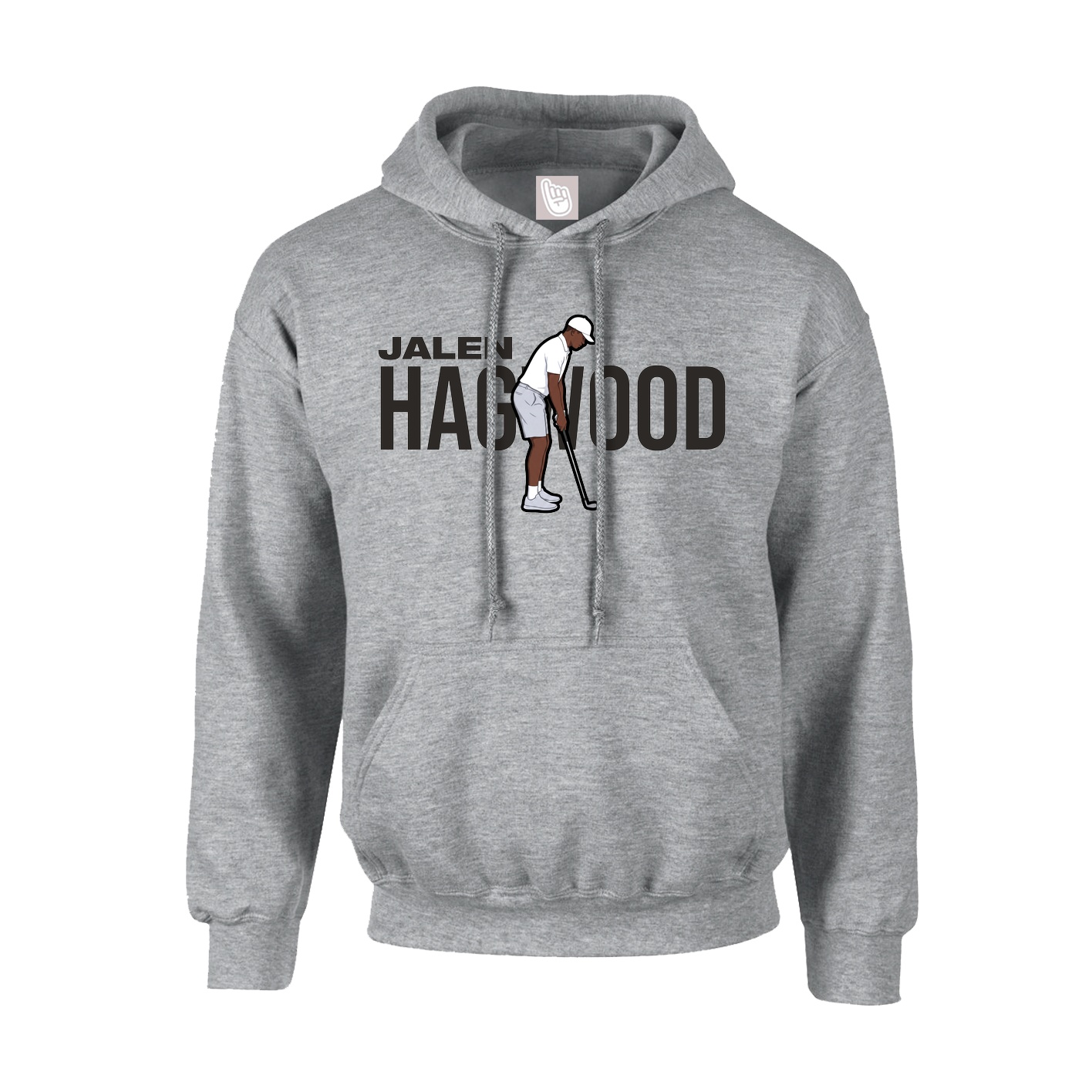 Youth Hoodie — Player Name in Grey