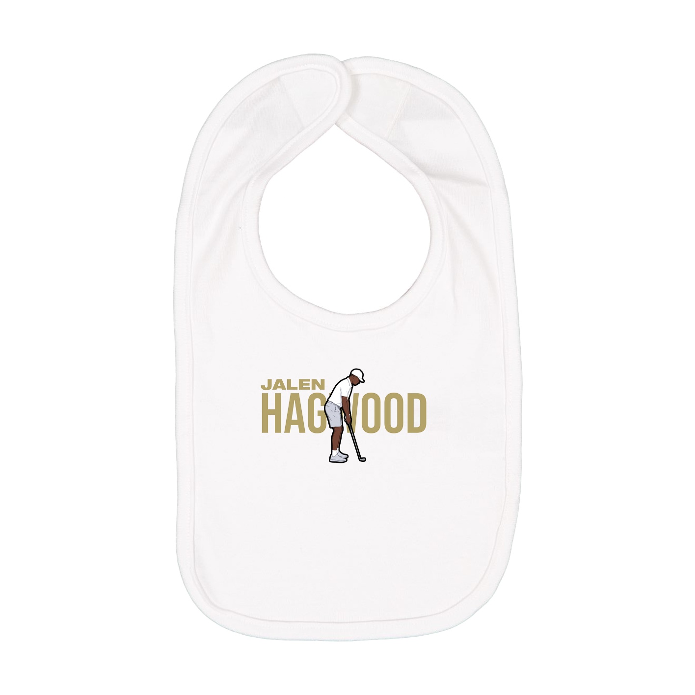 Infant Bib — Player Name in White