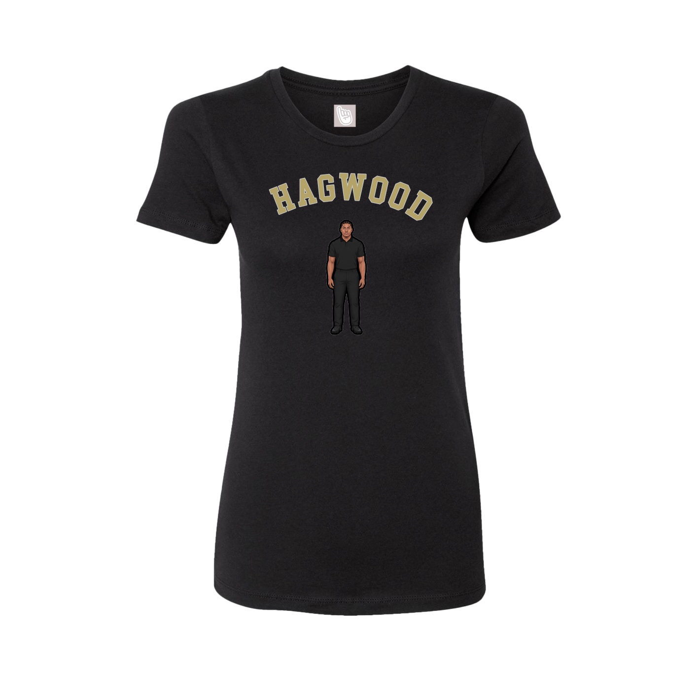 Fitted Women's Tee — Shirsey Arch in Black