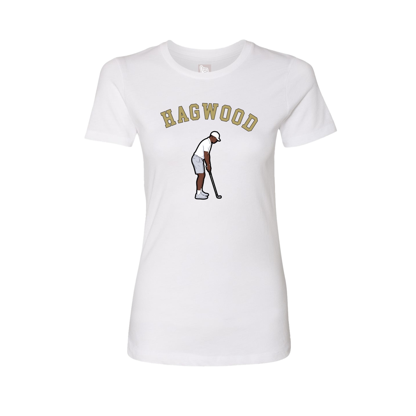 Fitted Women's Tee — Shirsey Arch in White